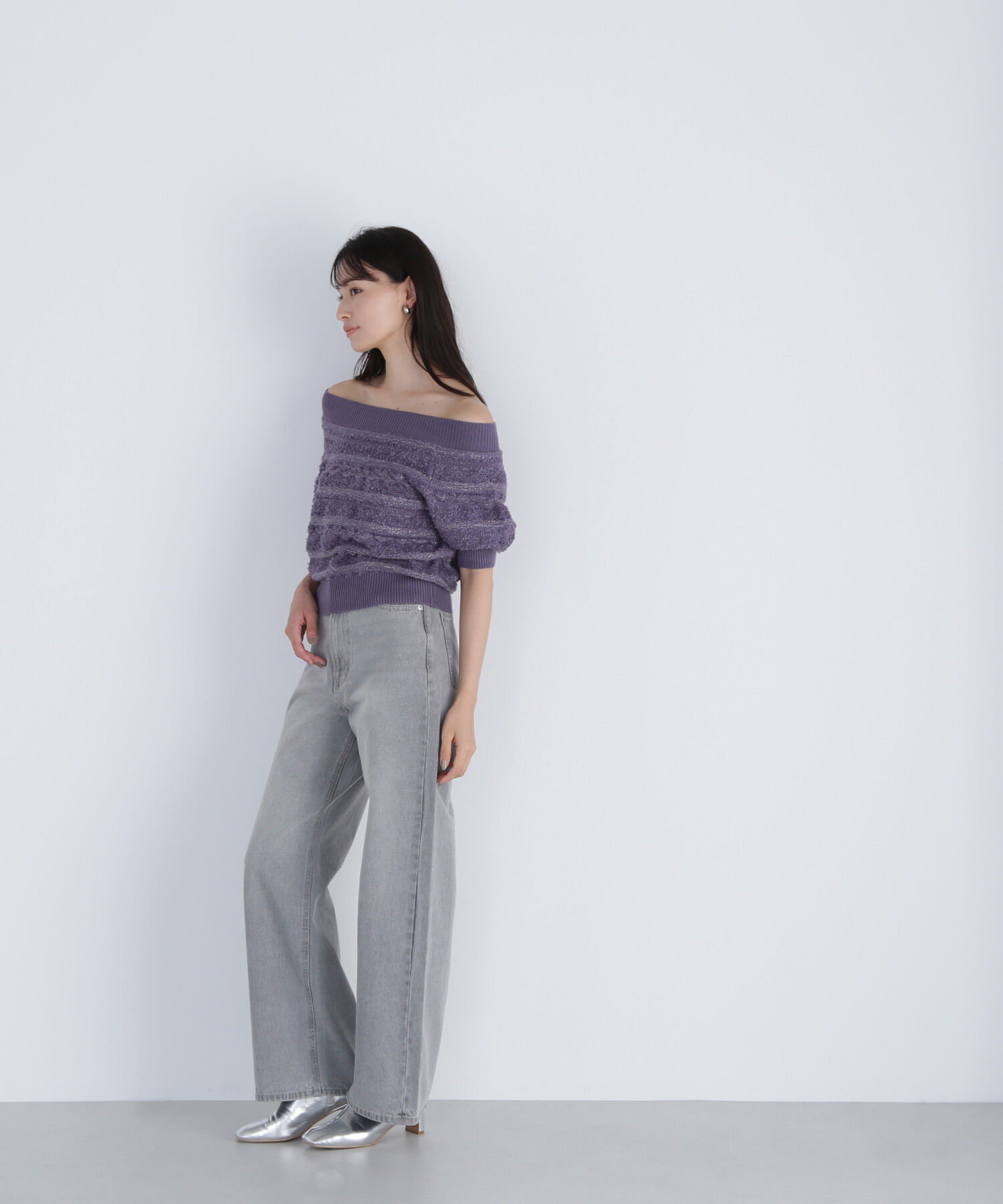  「柄編みドルマンニット」|ニット・セーター|