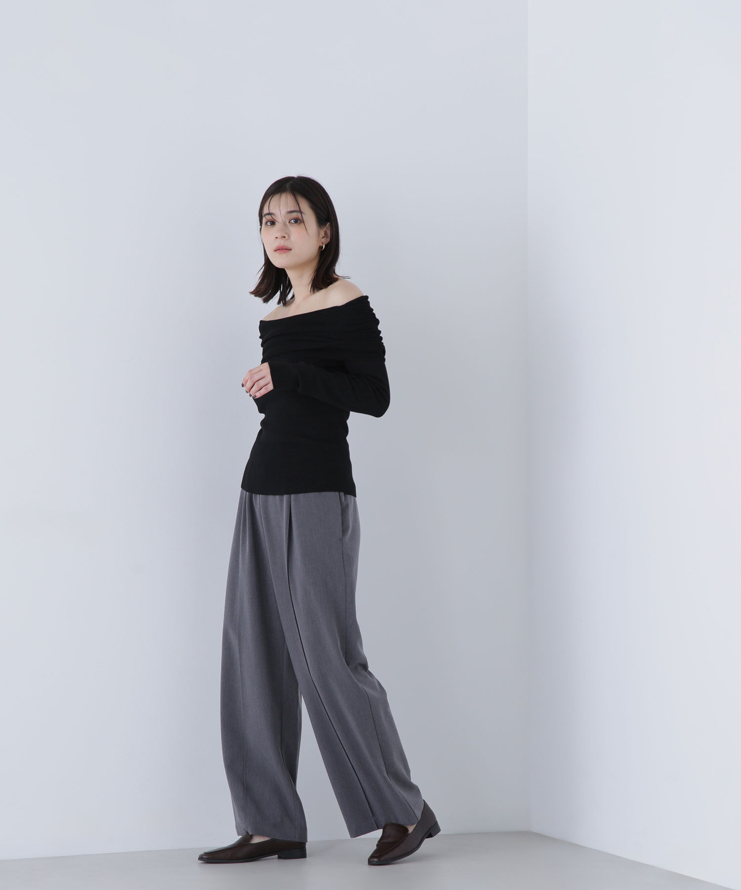  「オフショルコンパクトニット」|ニット・セーター|