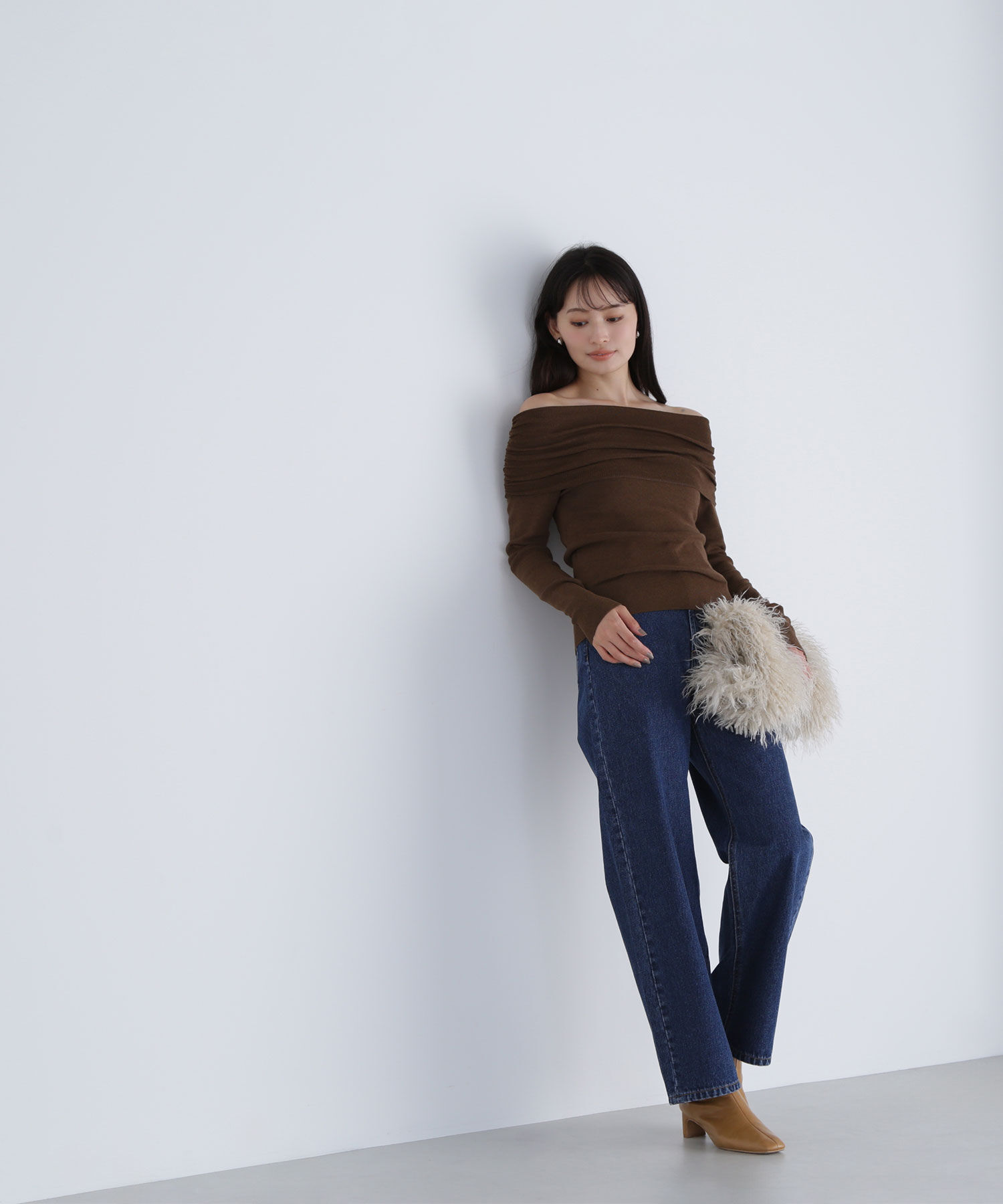  「オフショルコンパクトニット」|ニット・セーター|