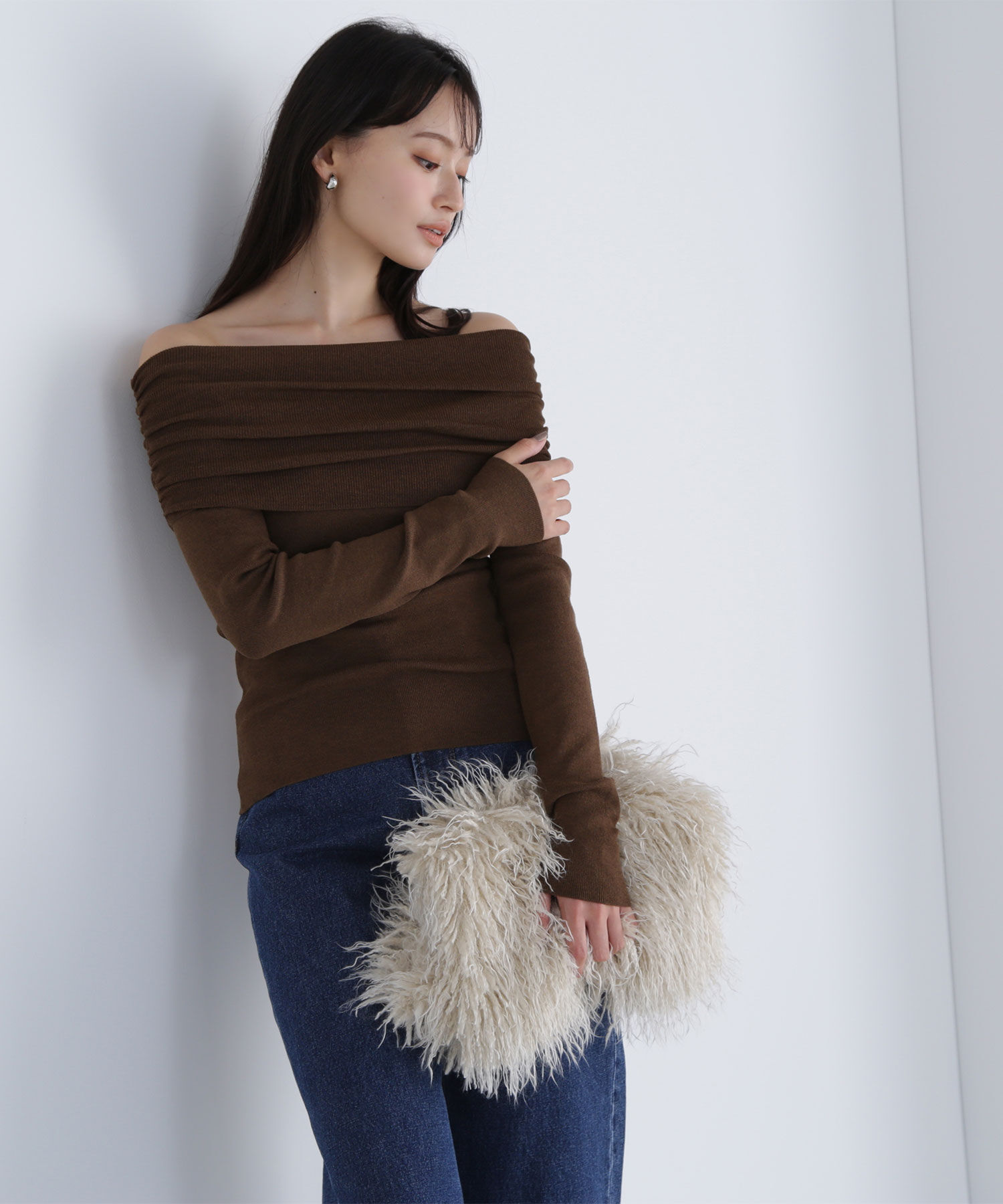  「オフショルコンパクトニット」|ニット・セーター|