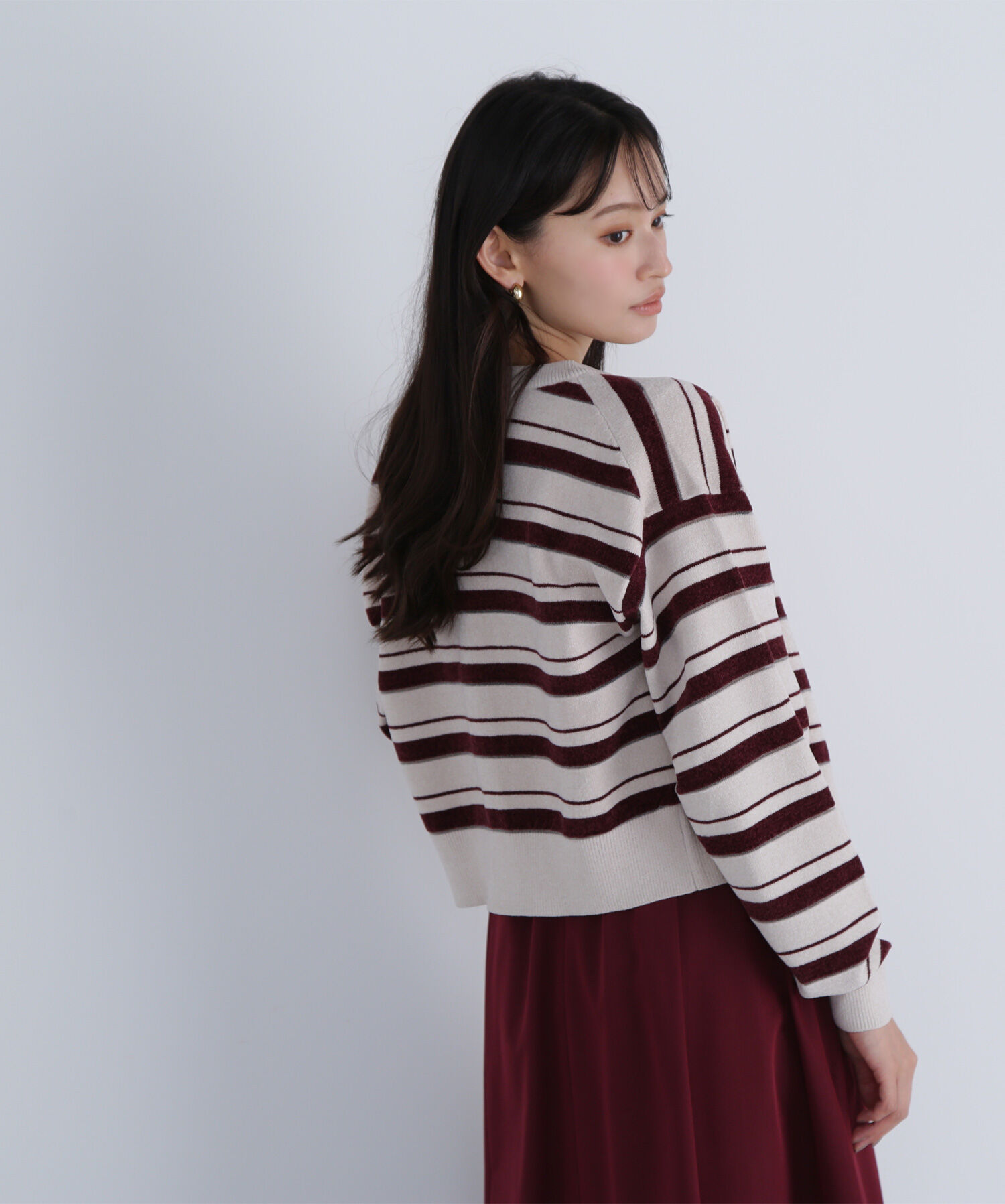  「シアーボーダーアンサンブル」|ニット・セーター|