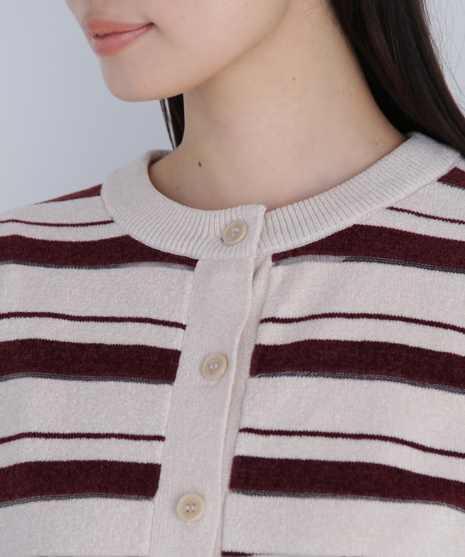  「シアーボーダーアンサンブル」|ニット・セーター|