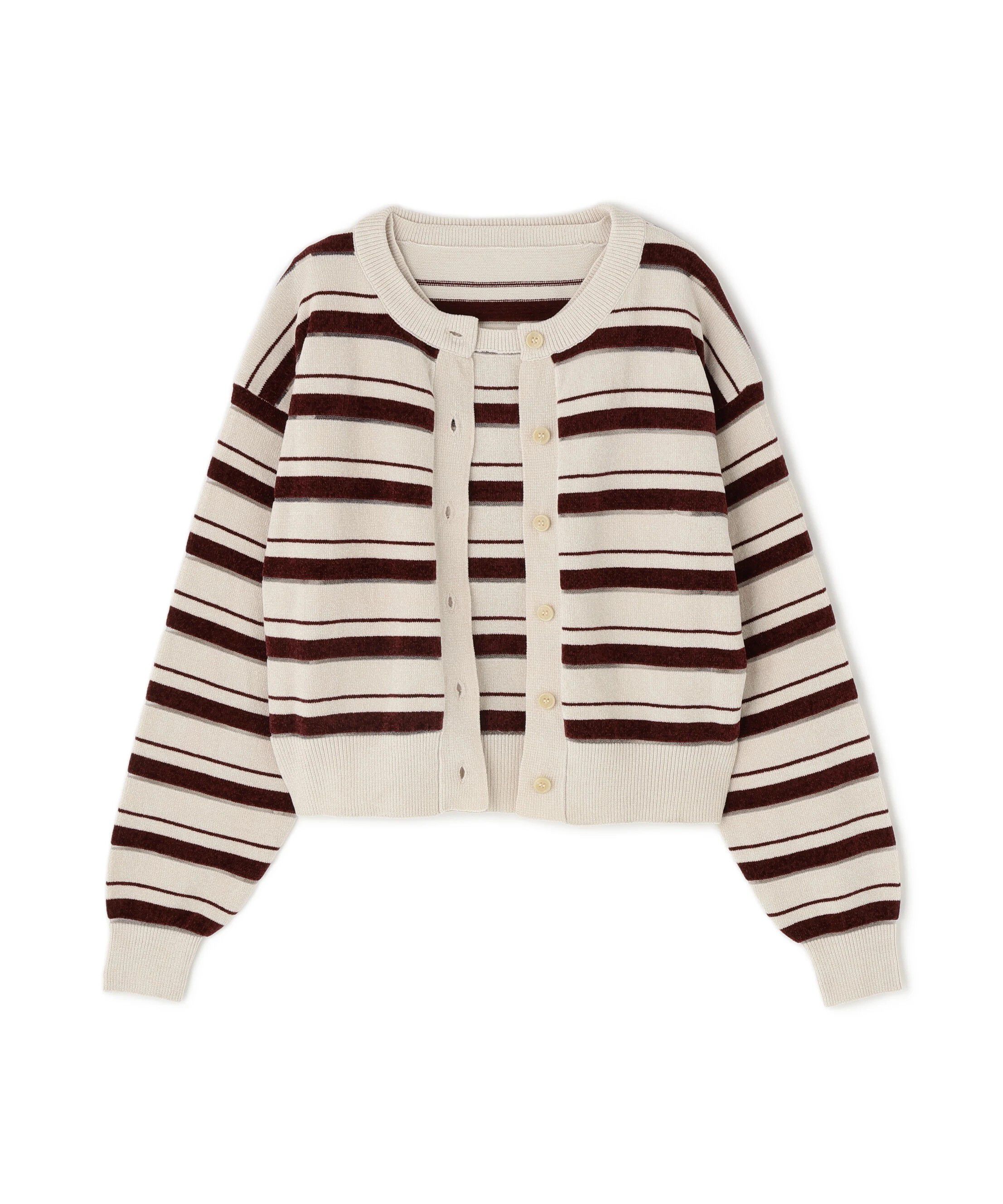  「シアーボーダーアンサンブル」|ニット・セーター|