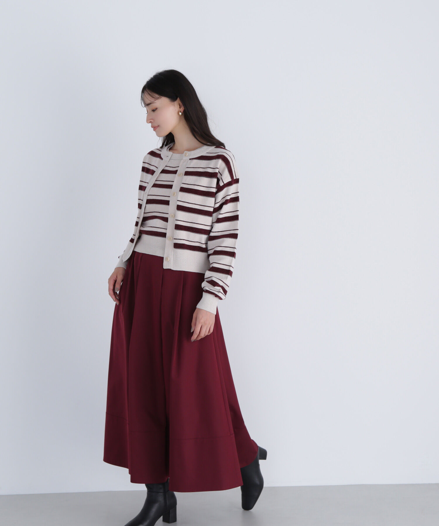  「シアーボーダーアンサンブル」|ニット・セーター|