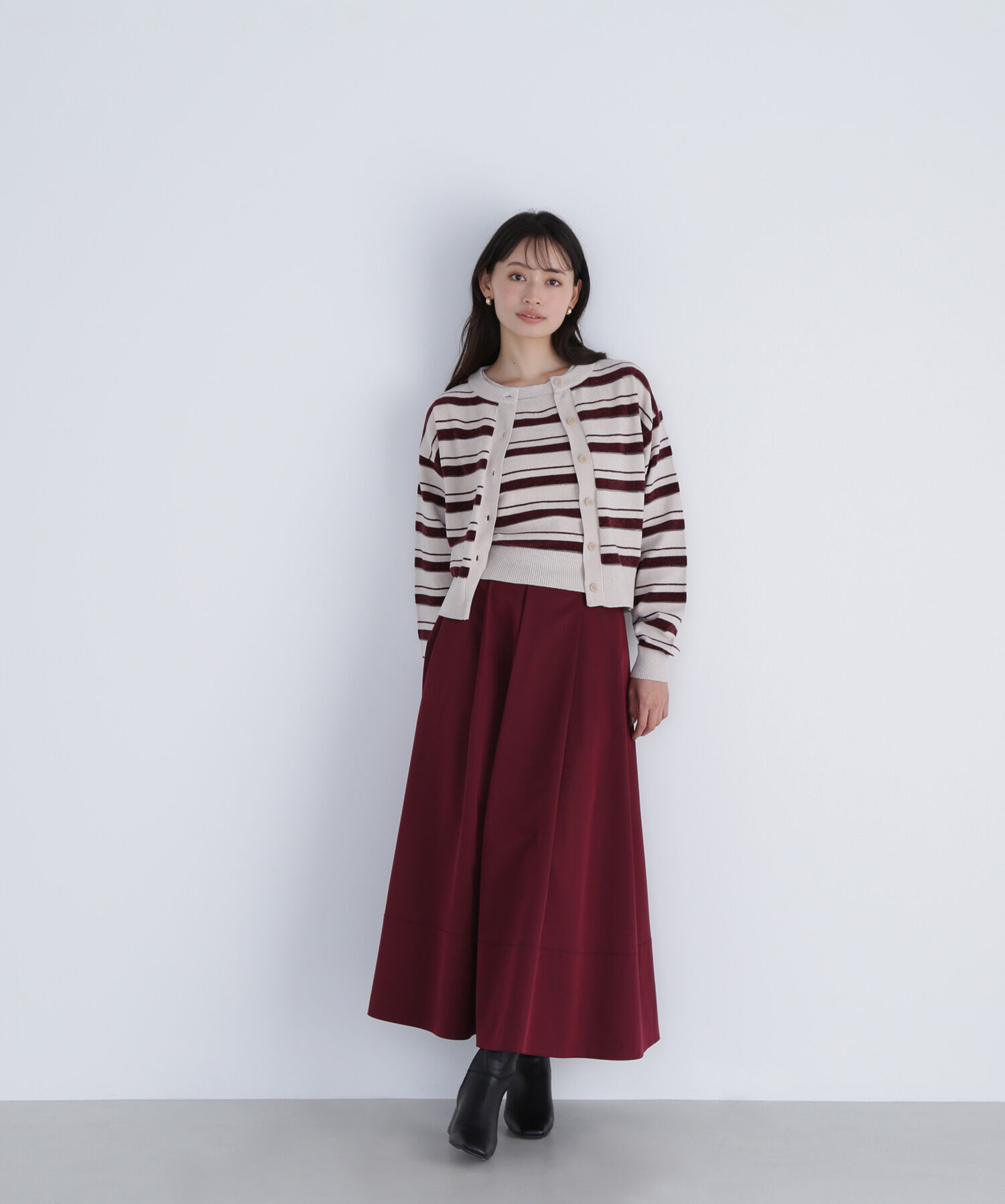  「シアーボーダーアンサンブル」|ニット・セーター|