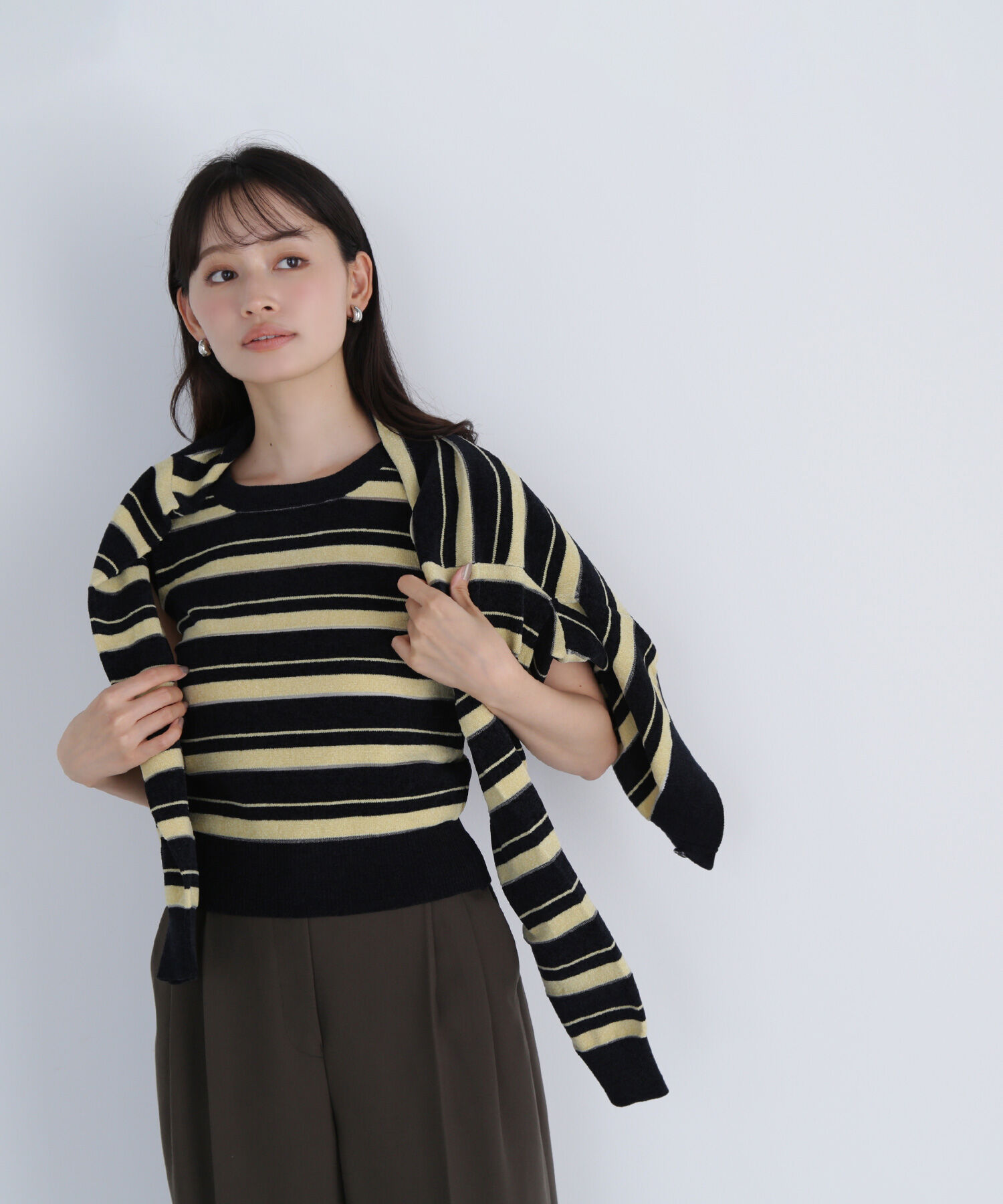  「シアーボーダーアンサンブル」|ニット・セーター|