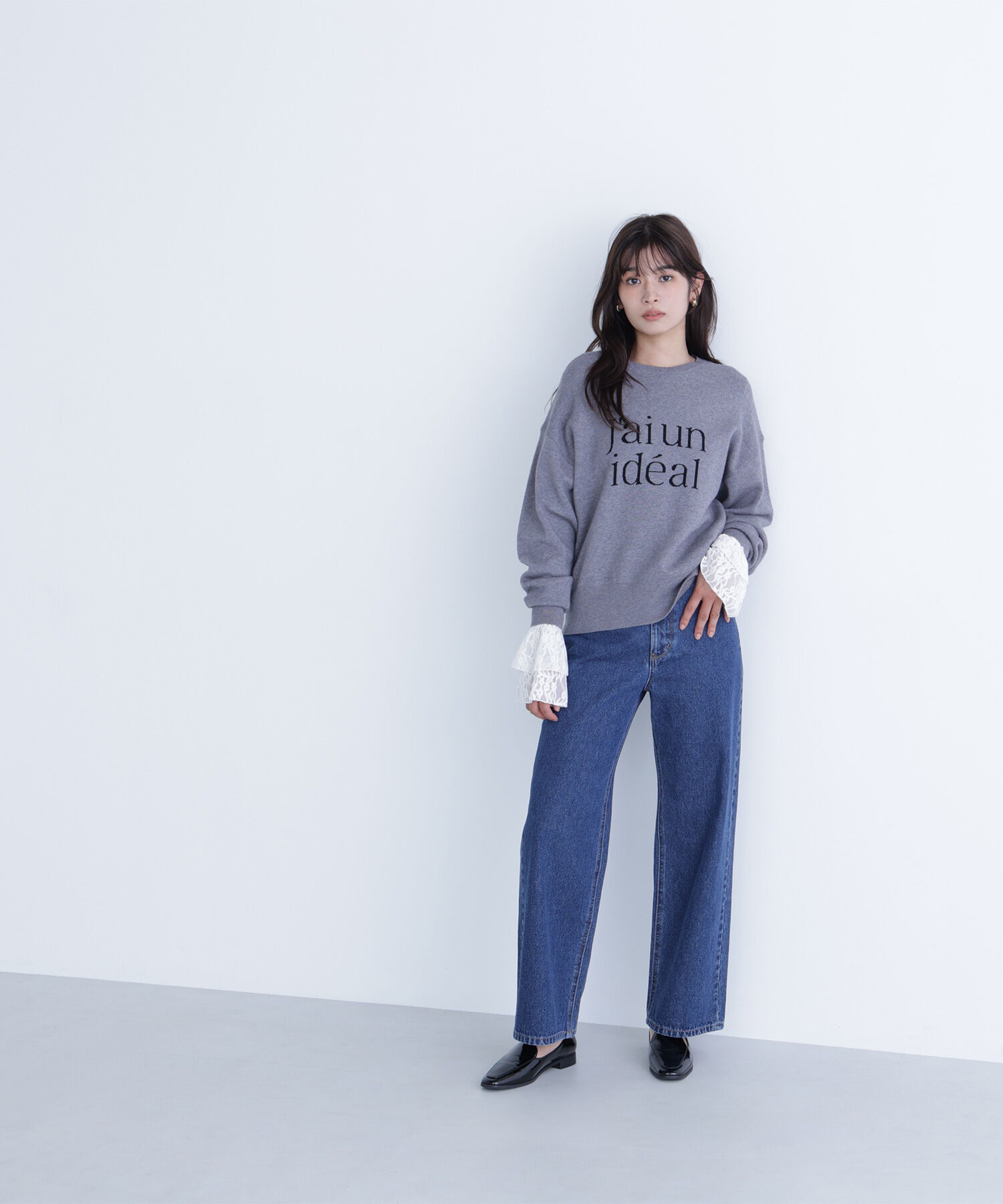  「ダブルジャガードロゴニット」|ニット・セーター|