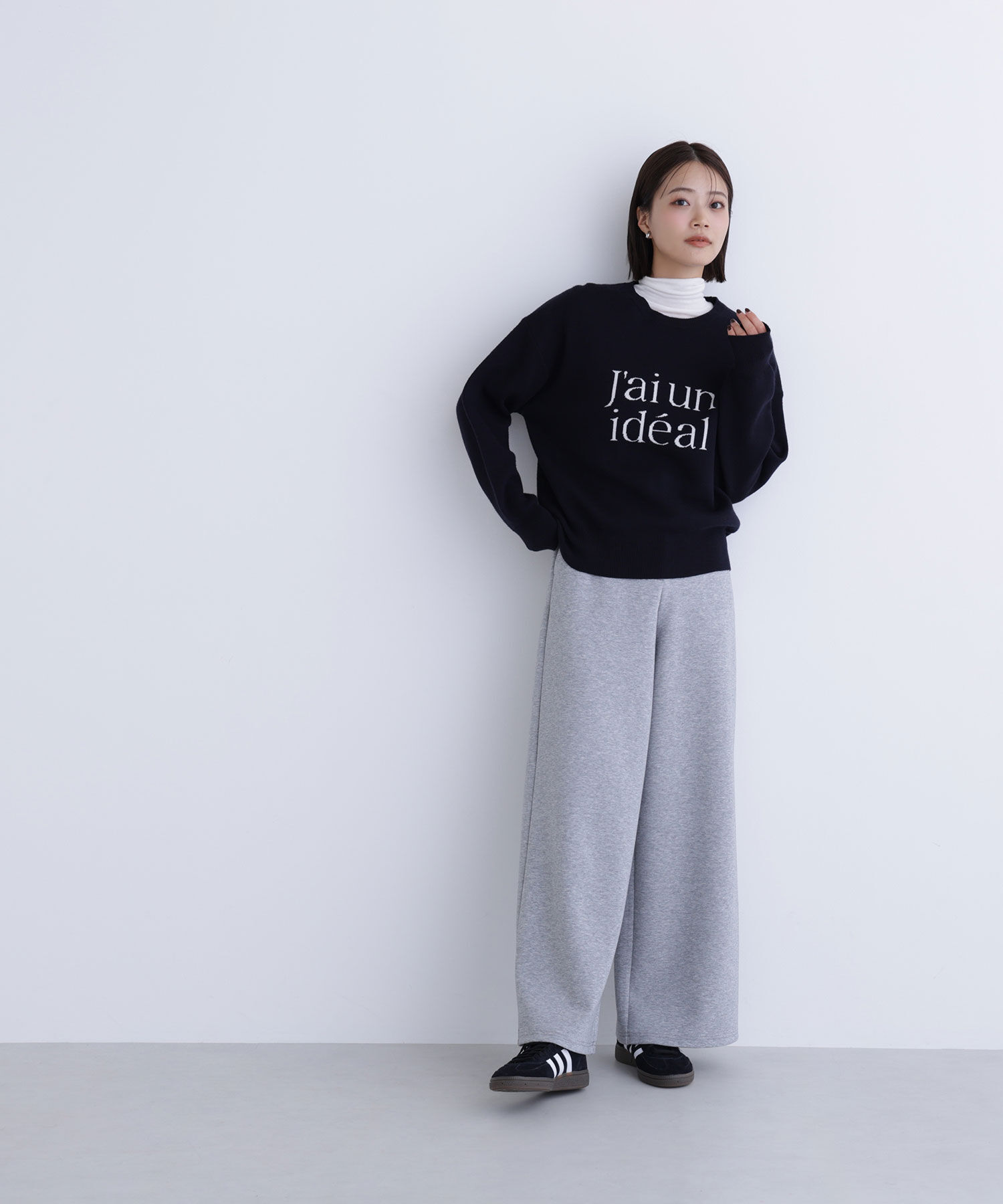  「ダブルジャガードロゴニット」|ニット・セーター|