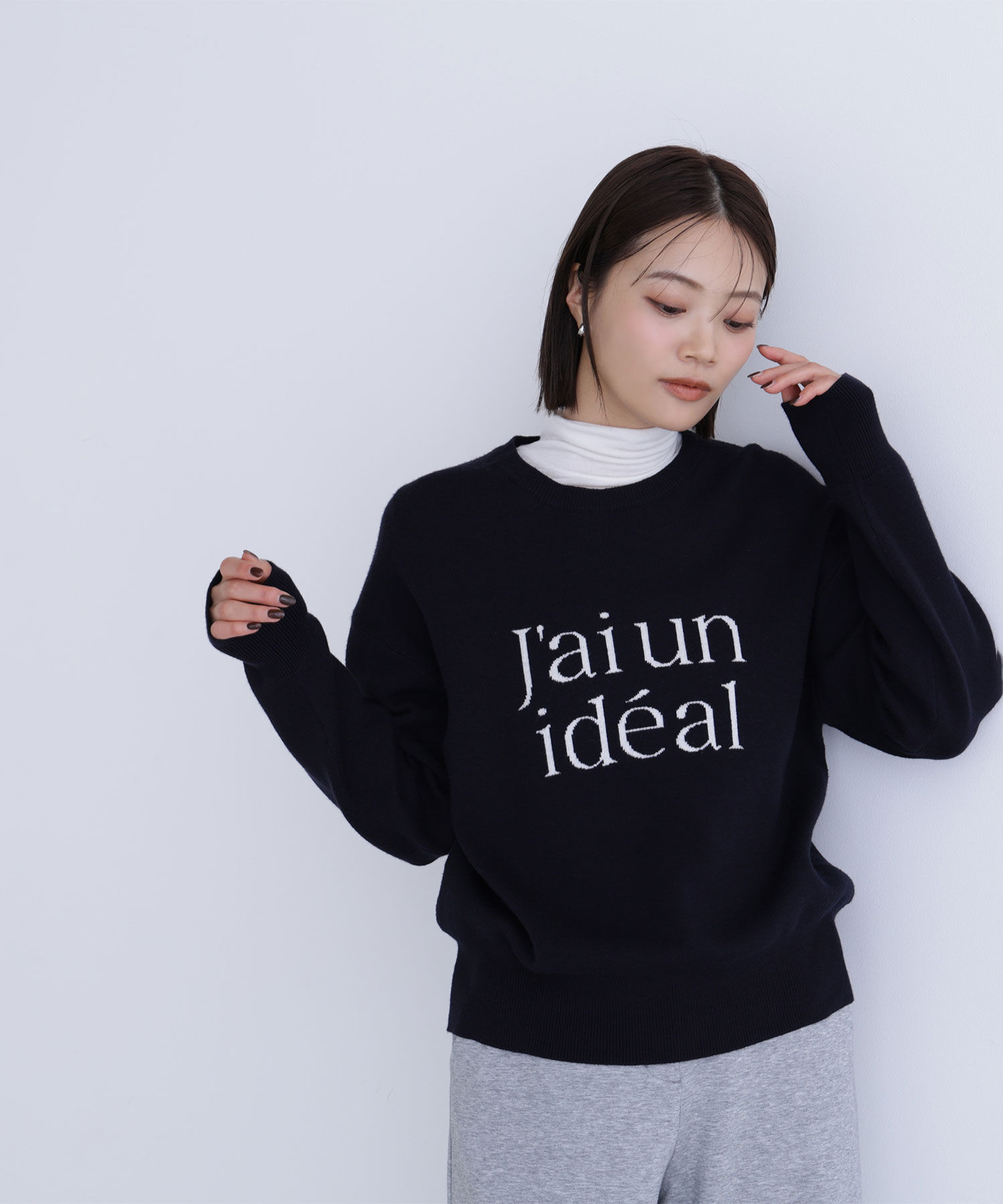  「ダブルジャガードロゴニット」|ニット・セーター|