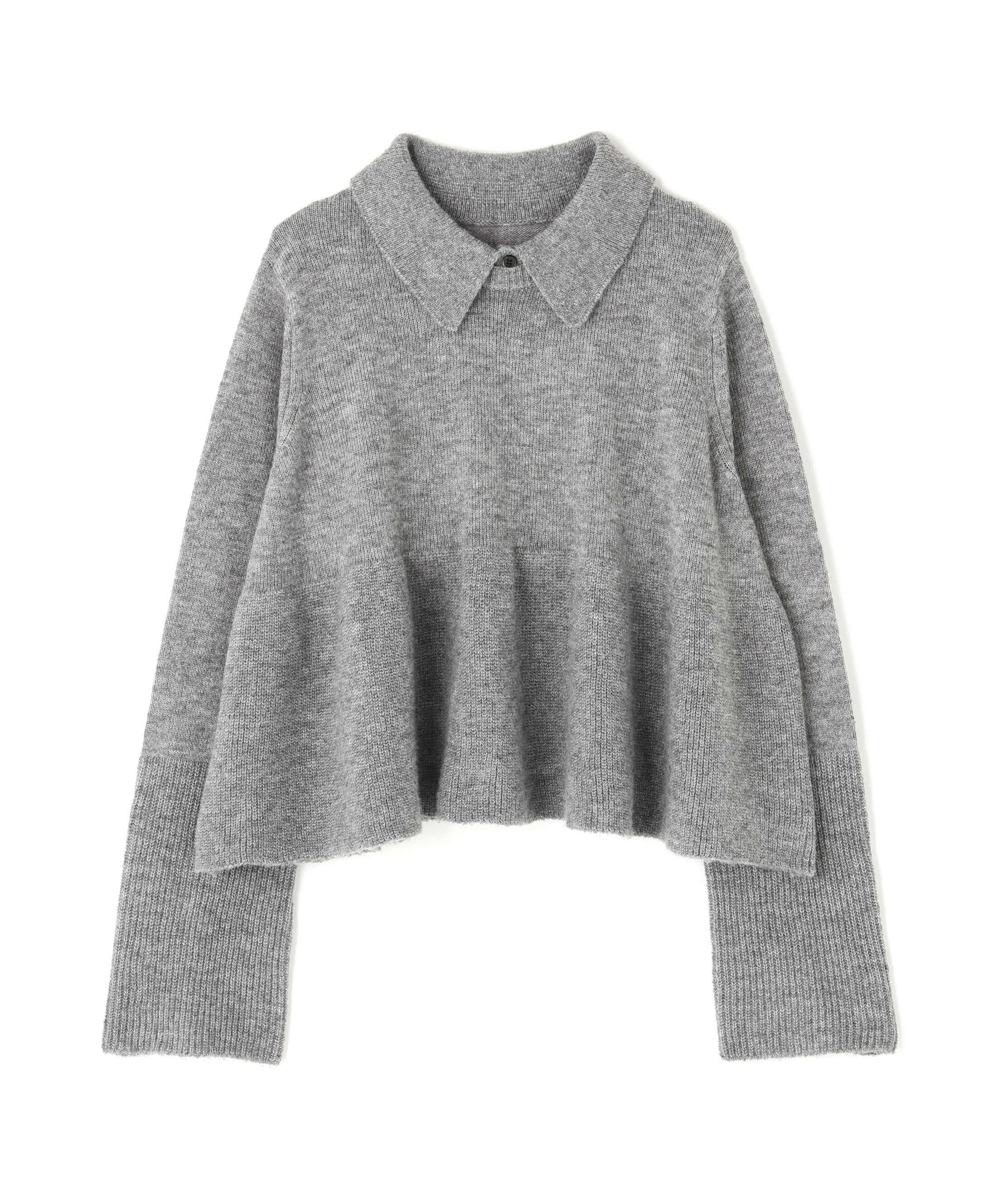  「襟付きペプラムニット」|ニット・セーター|