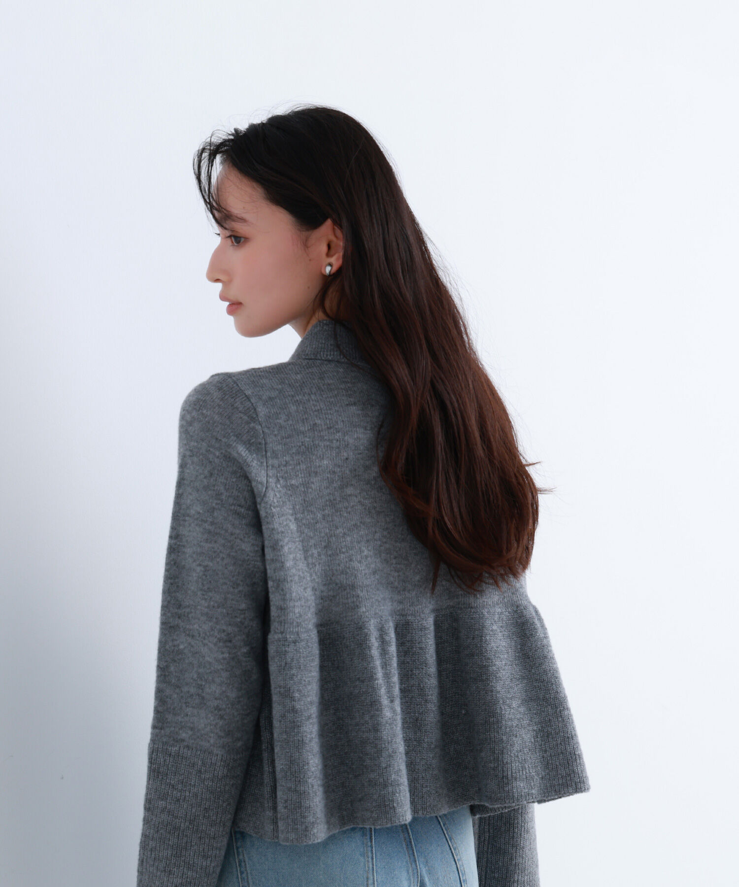  「襟付きペプラムニット」|ニット・セーター|