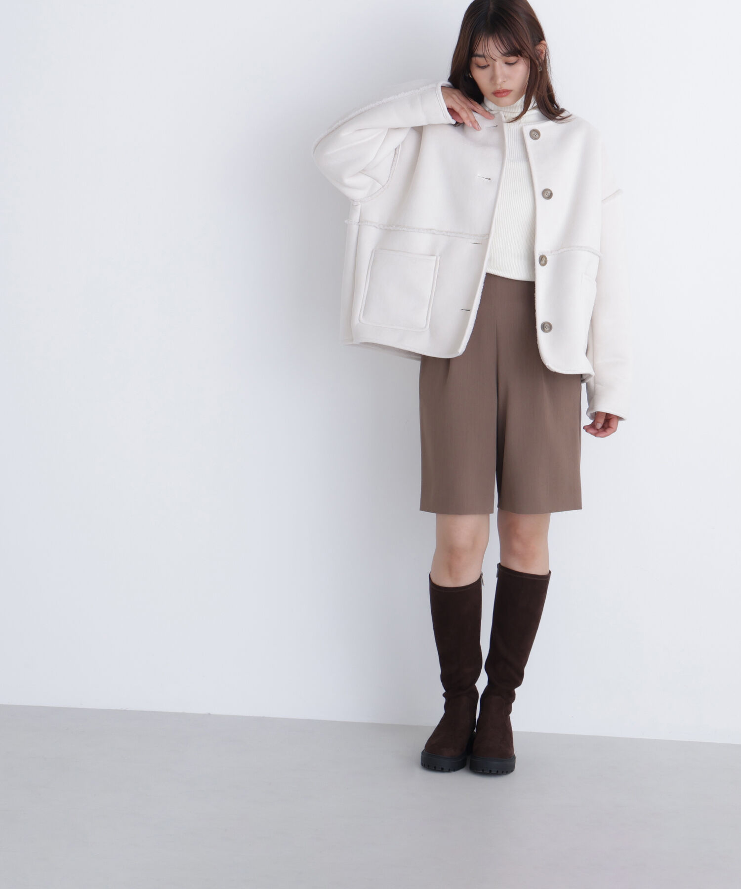  「リバーシブルフェイクスウェードコート」|ブルゾン・スタジャン|