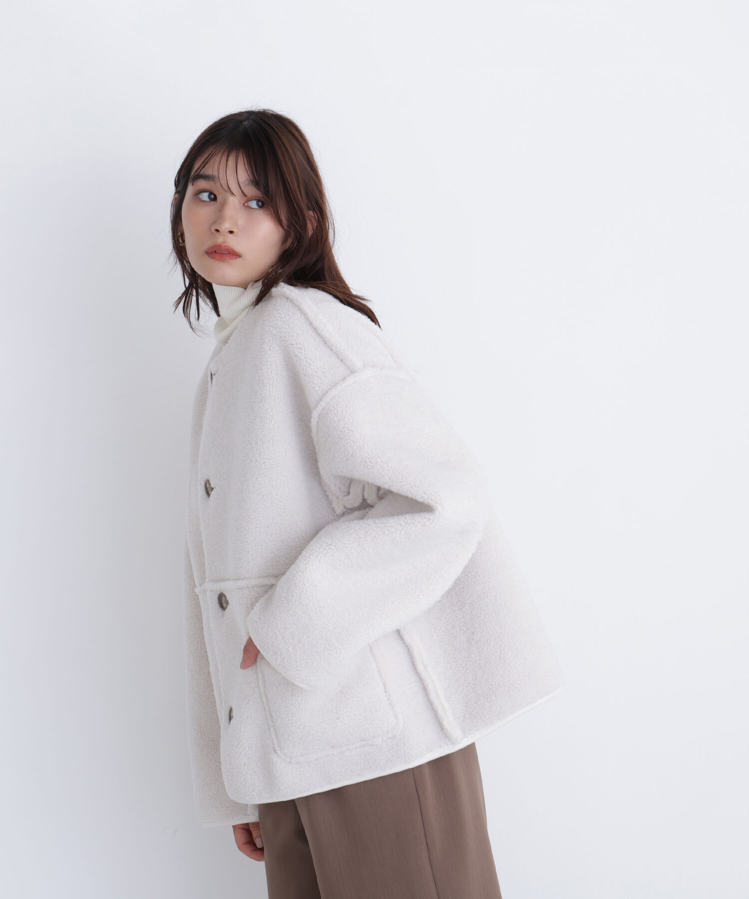  「リバーシブルフェイクスウェードコート」|ブルゾン・スタジャン|