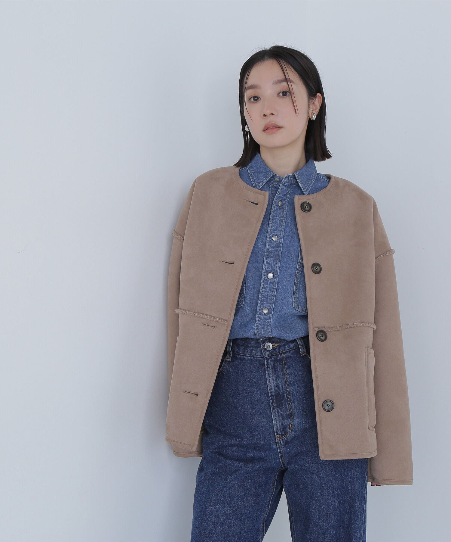  「リバーシブルフェイクスウェードコート」|ブルゾン・スタジャン|