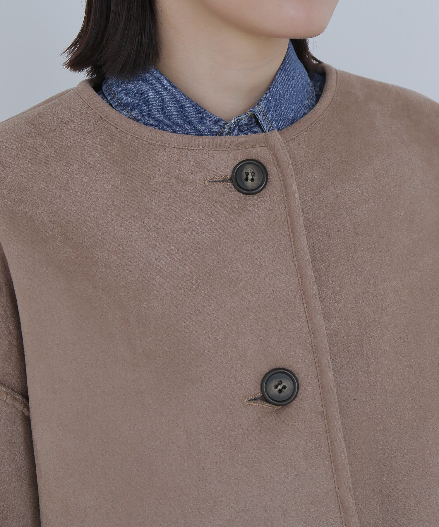  「リバーシブルフェイクスウェードコート」|ブルゾン・スタジャン|