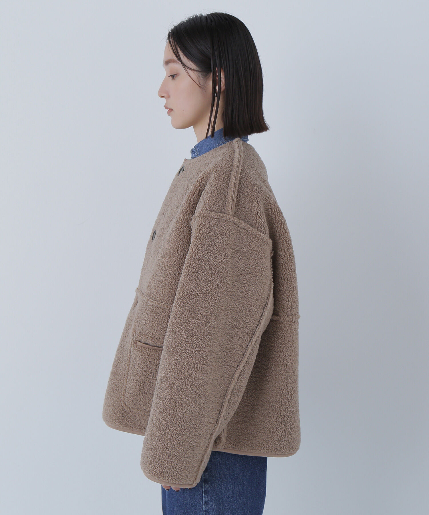  「リバーシブルフェイクスウェードコート」|ブルゾン・スタジャン|