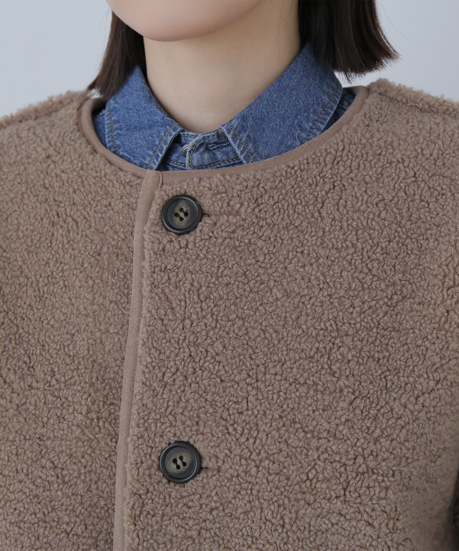  「リバーシブルフェイクスウェードコート」|ブルゾン・スタジャン|