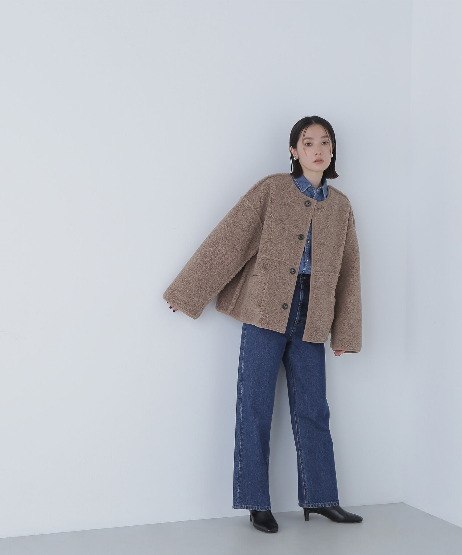  「リバーシブルフェイクスウェードコート」|ブルゾン・スタジャン|