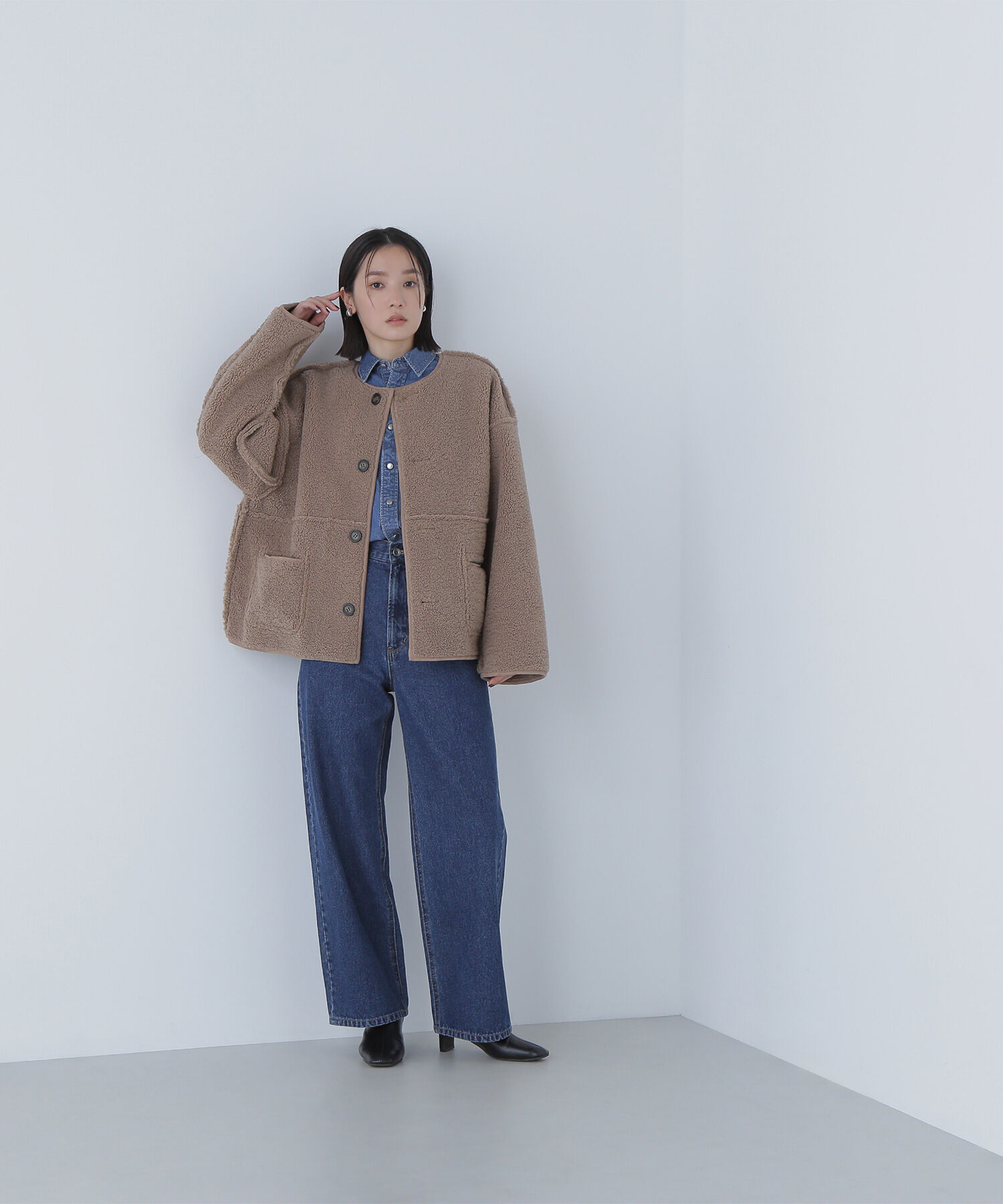  「リバーシブルフェイクスウェードコート」|ブルゾン・スタジャン|