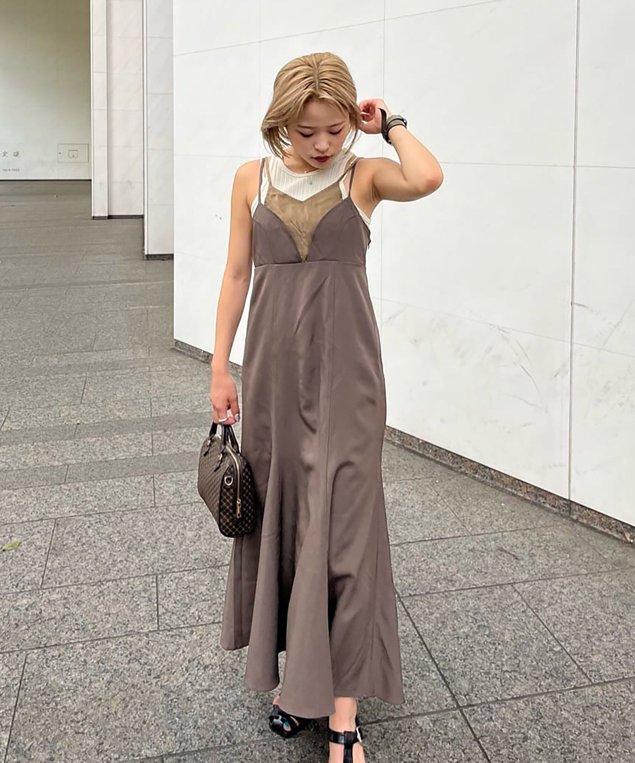  「トップレイヤードキャミマーメイドワンピース」|ワンピース|