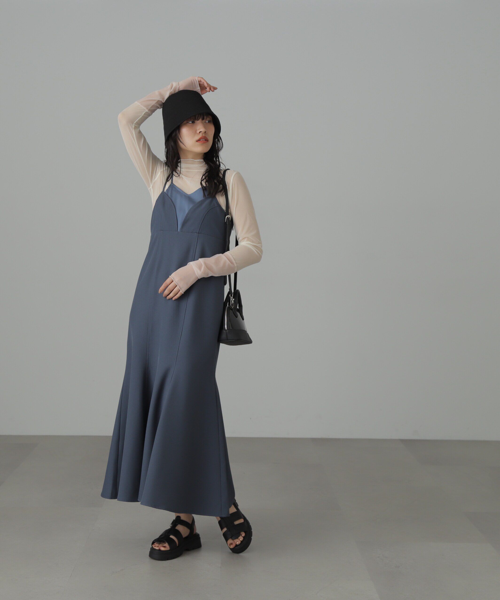  「トップレイヤードキャミマーメイドワンピース」|ワンピース|