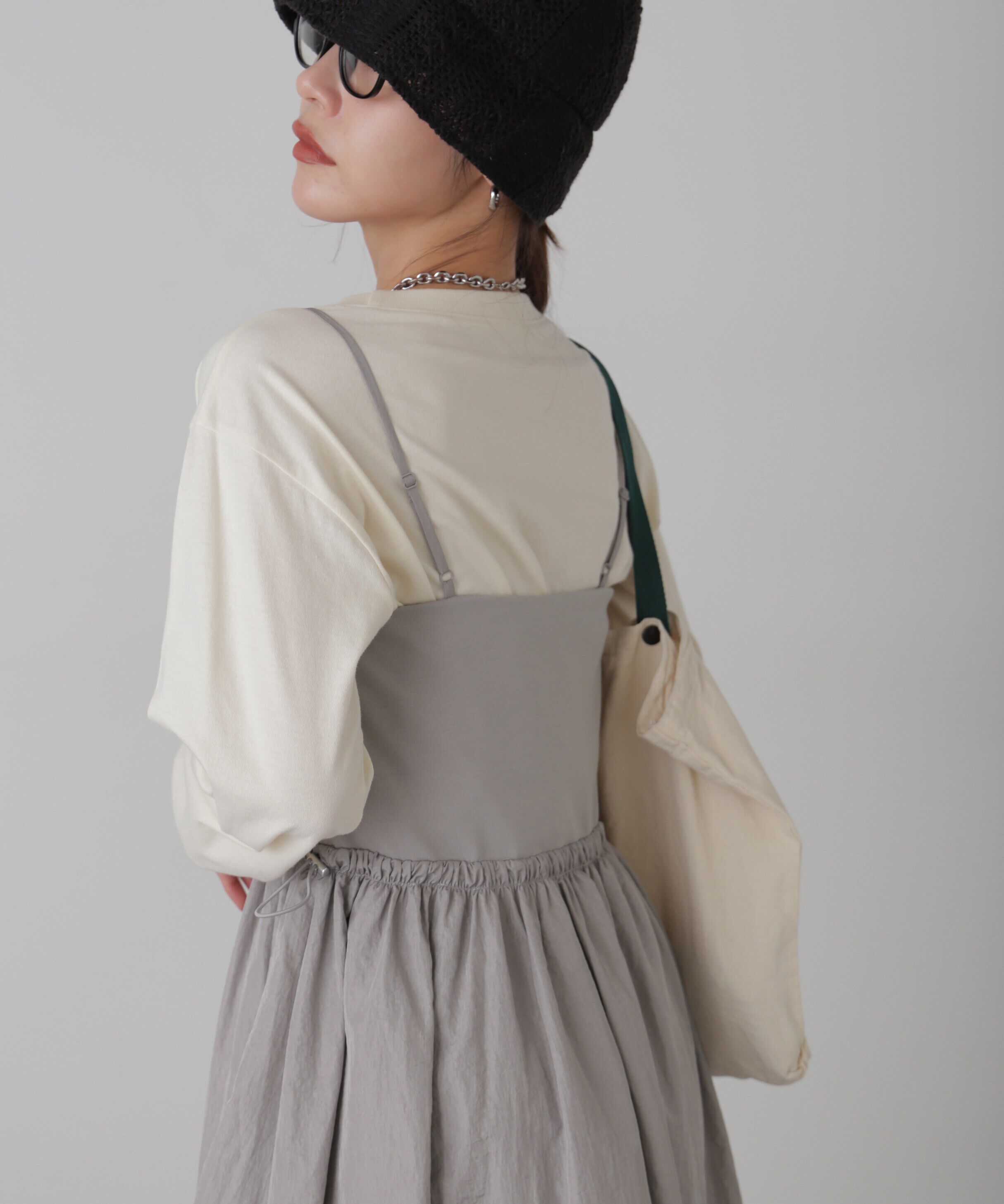  「異素材ドッキングキャミワンピース」|ワンピース|