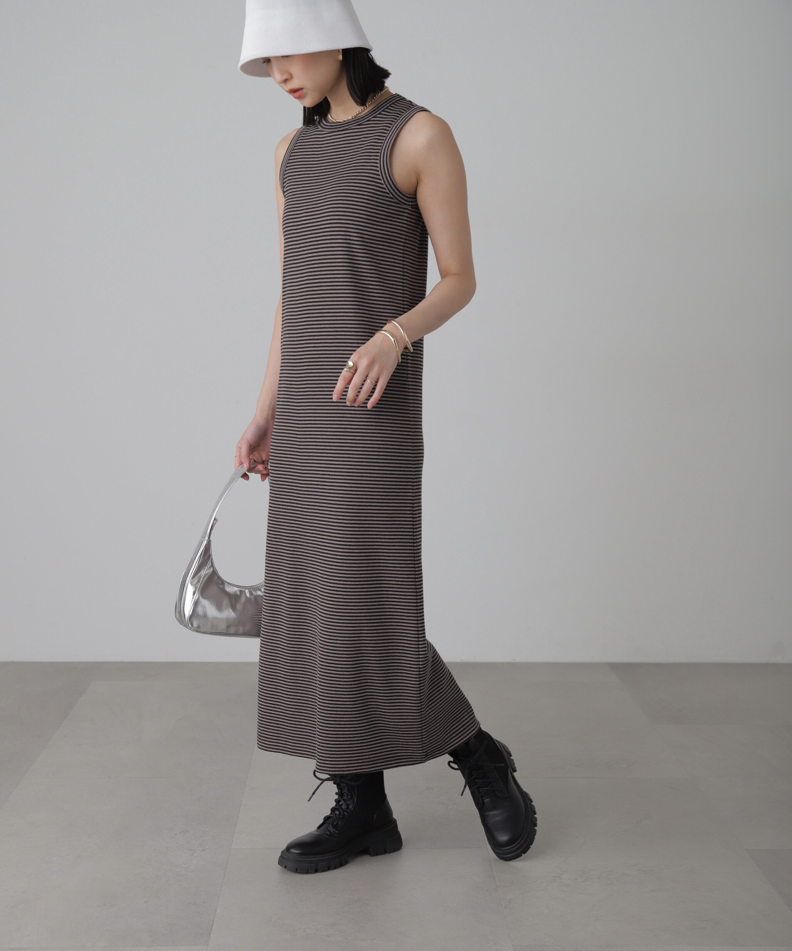  「アメスリタンクトップワンピース」|ワンピース|モカ&times;ブラッ  1