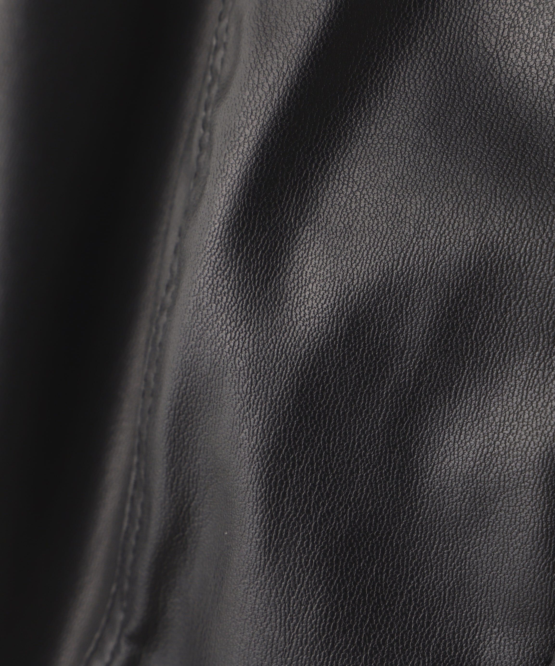  「フロントジップ合皮ミニジャンスカ」|ワンピース|