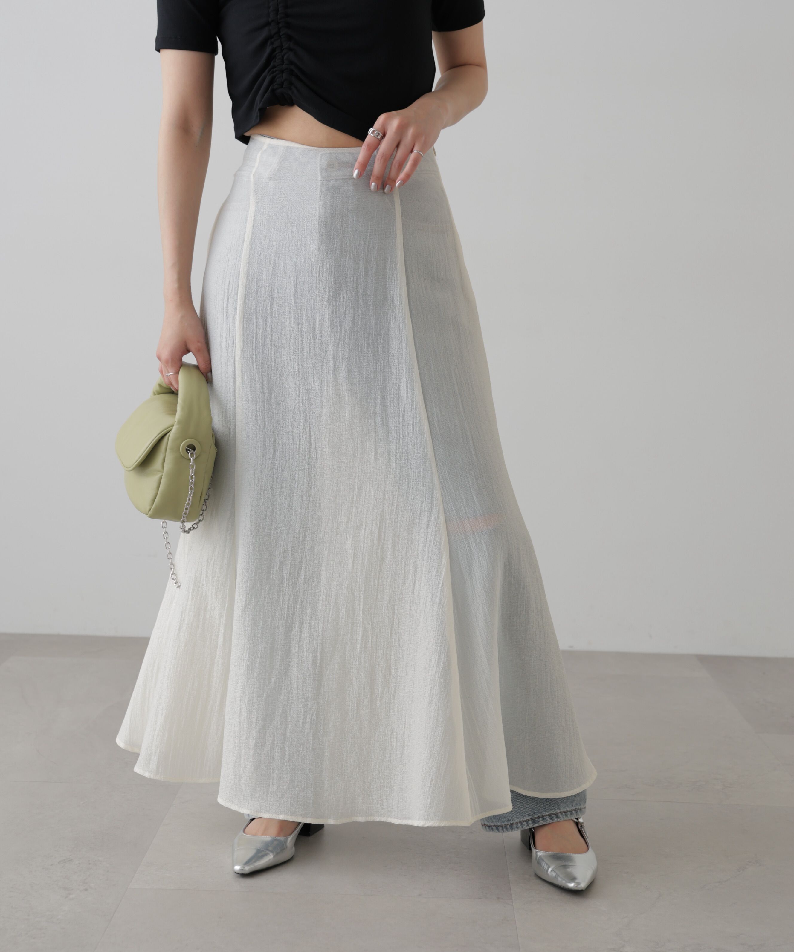  「シアー2wayマーメイドスカート」|スカート|