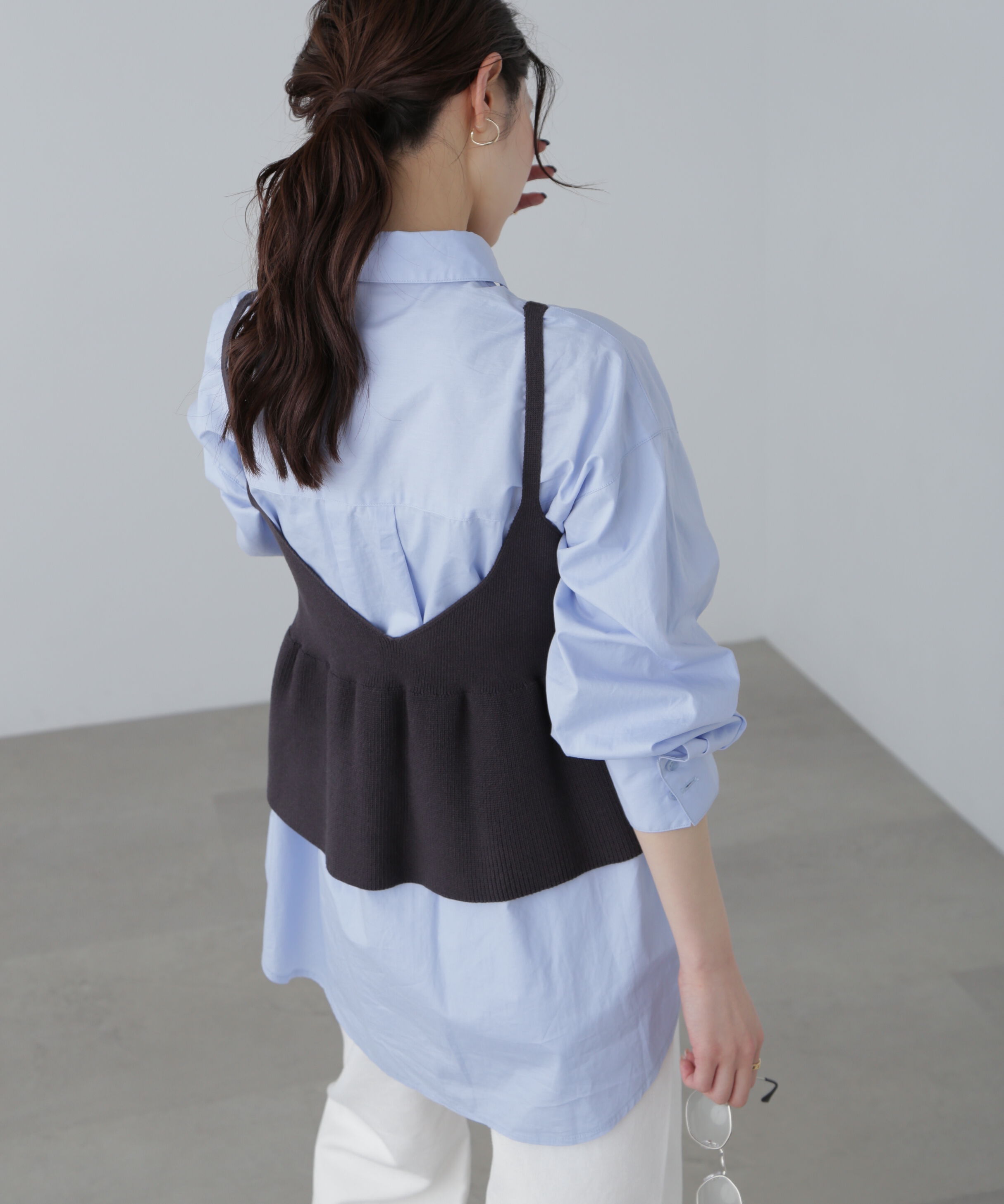  「ニットペプラムビスチェ」|ニット・セーター|