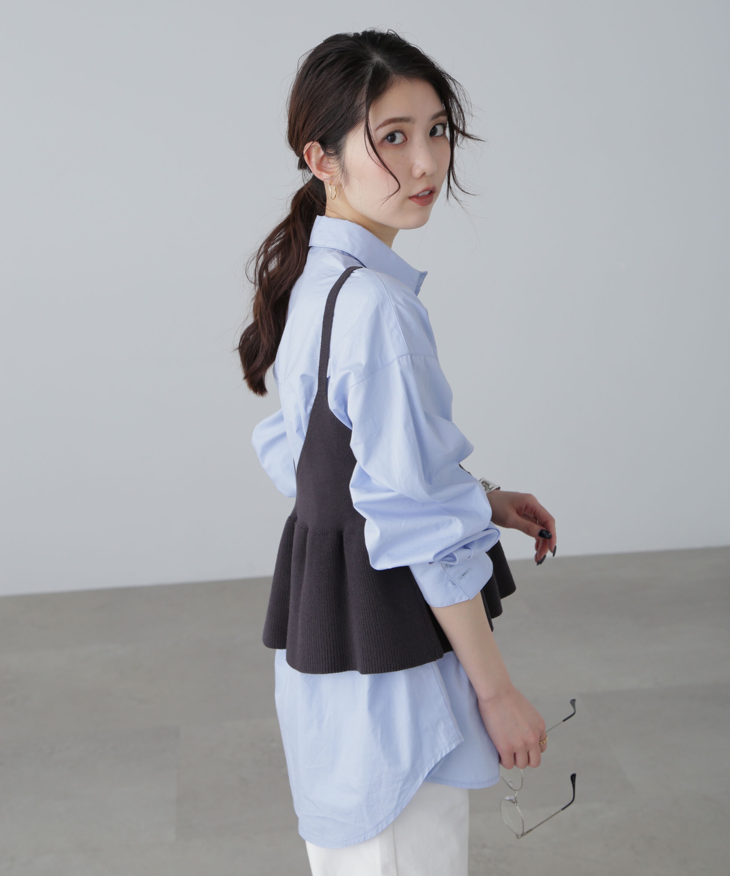  「ニットペプラムビスチェ」|ニット・セーター|