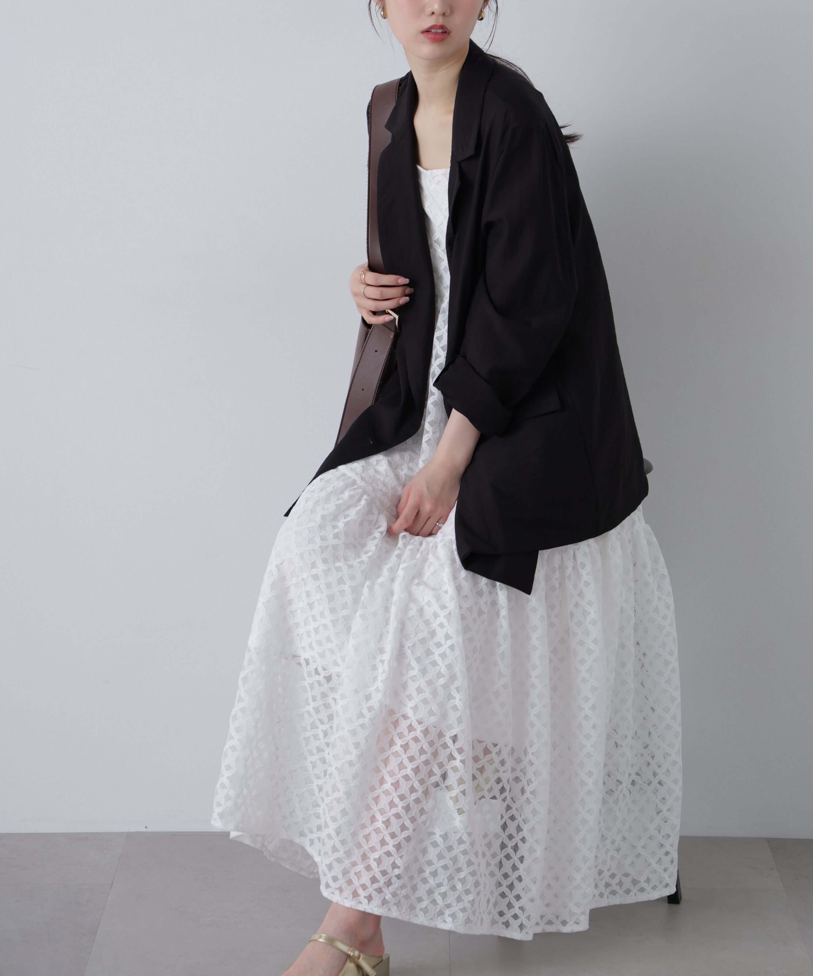  「ティアードキャミソールワンピース」|ワンピース|