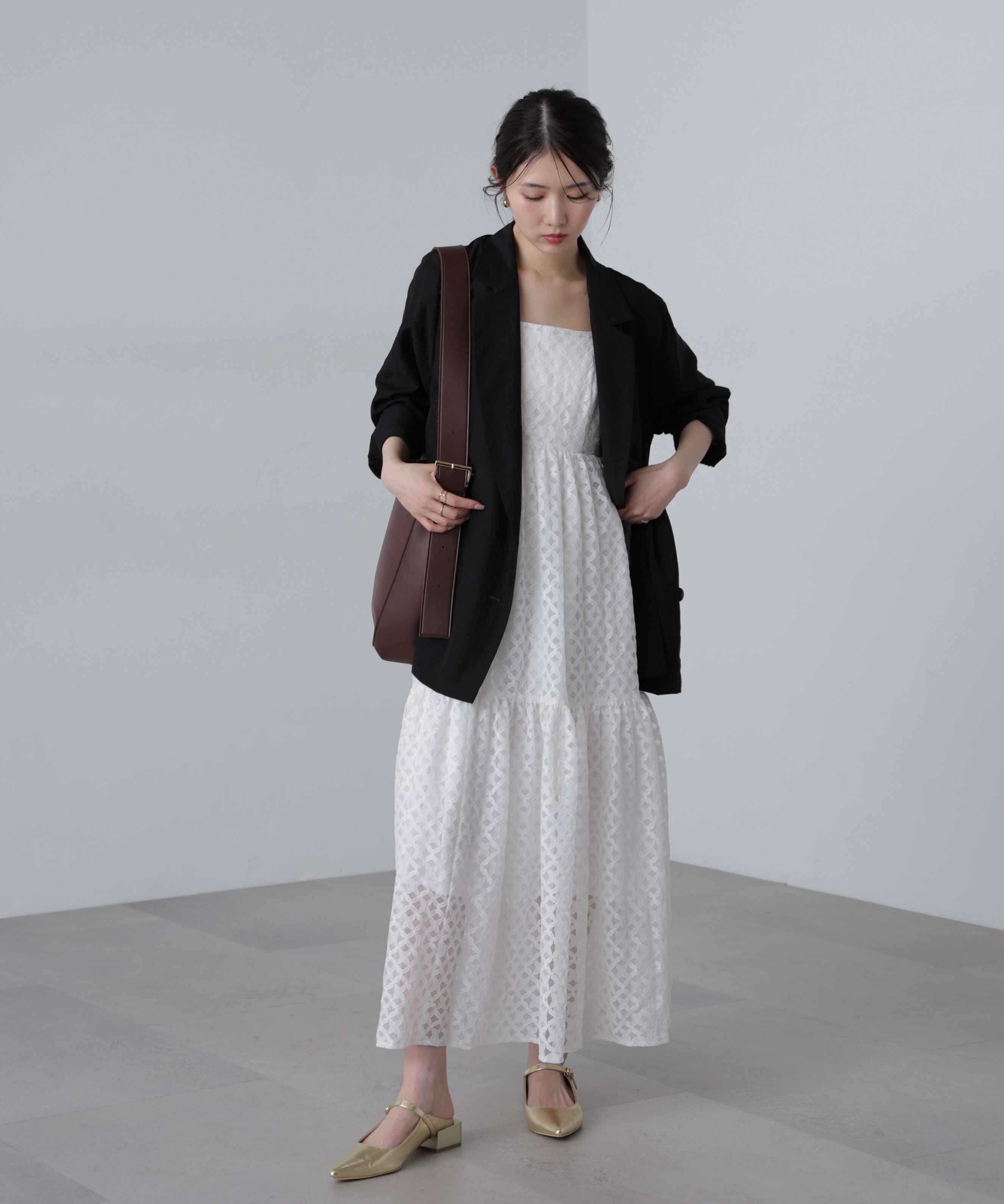  「ティアードキャミソールワンピース」|ワンピース|