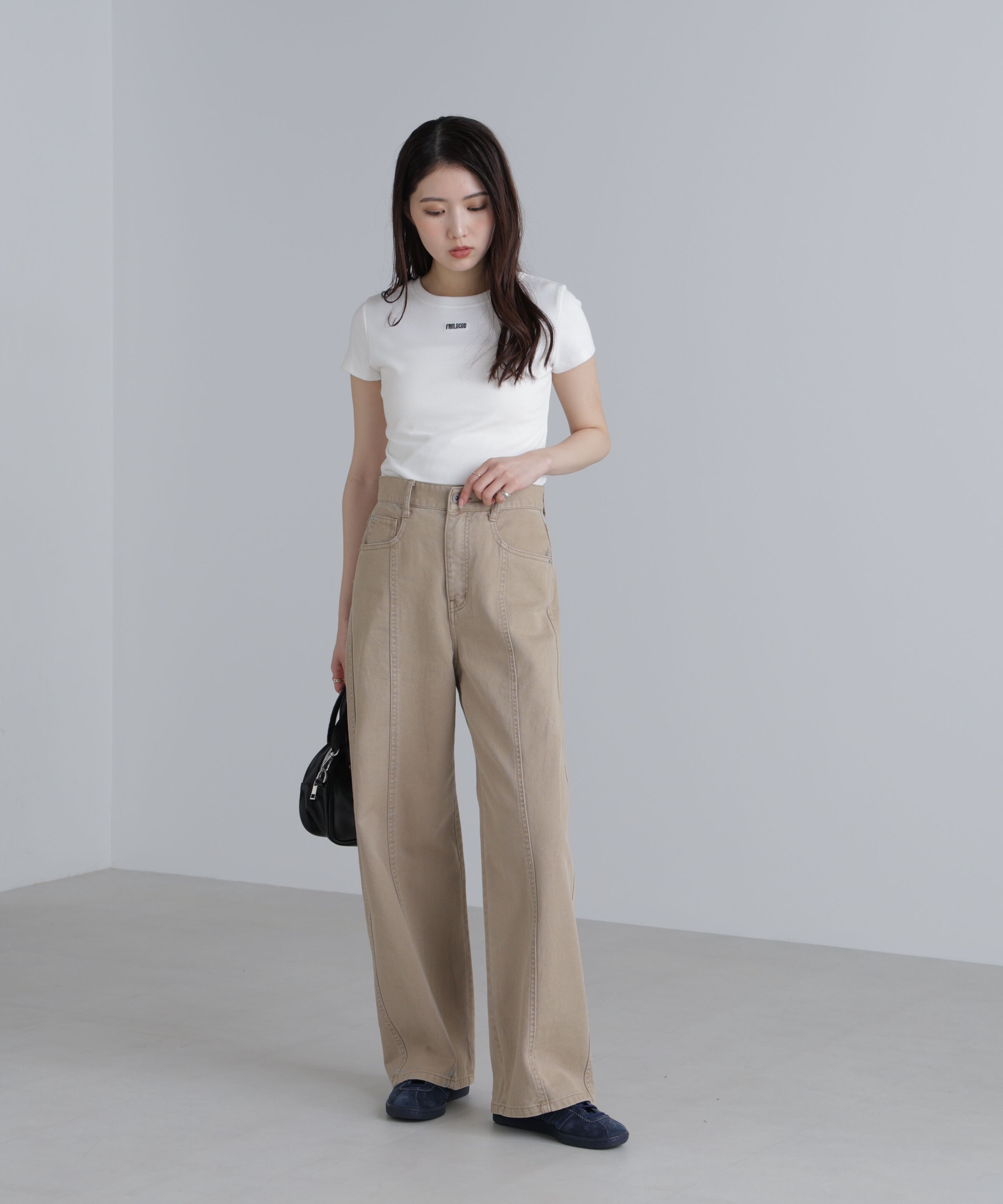  「ロゴ刺繍タグTシャツ」|Tシャツ・カットソー|