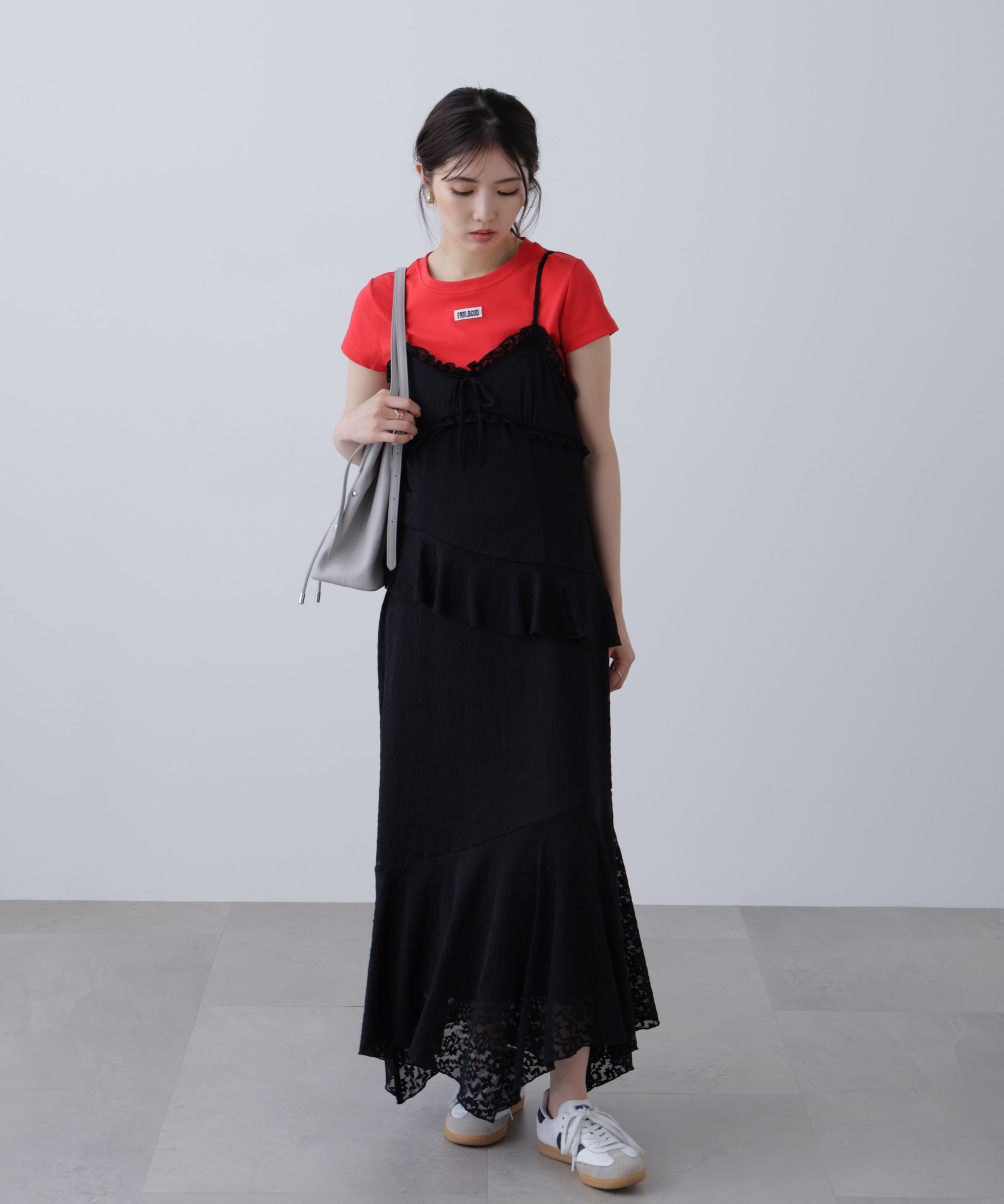  「ロゴ刺繍タグTシャツ」|Tシャツ・カットソー|