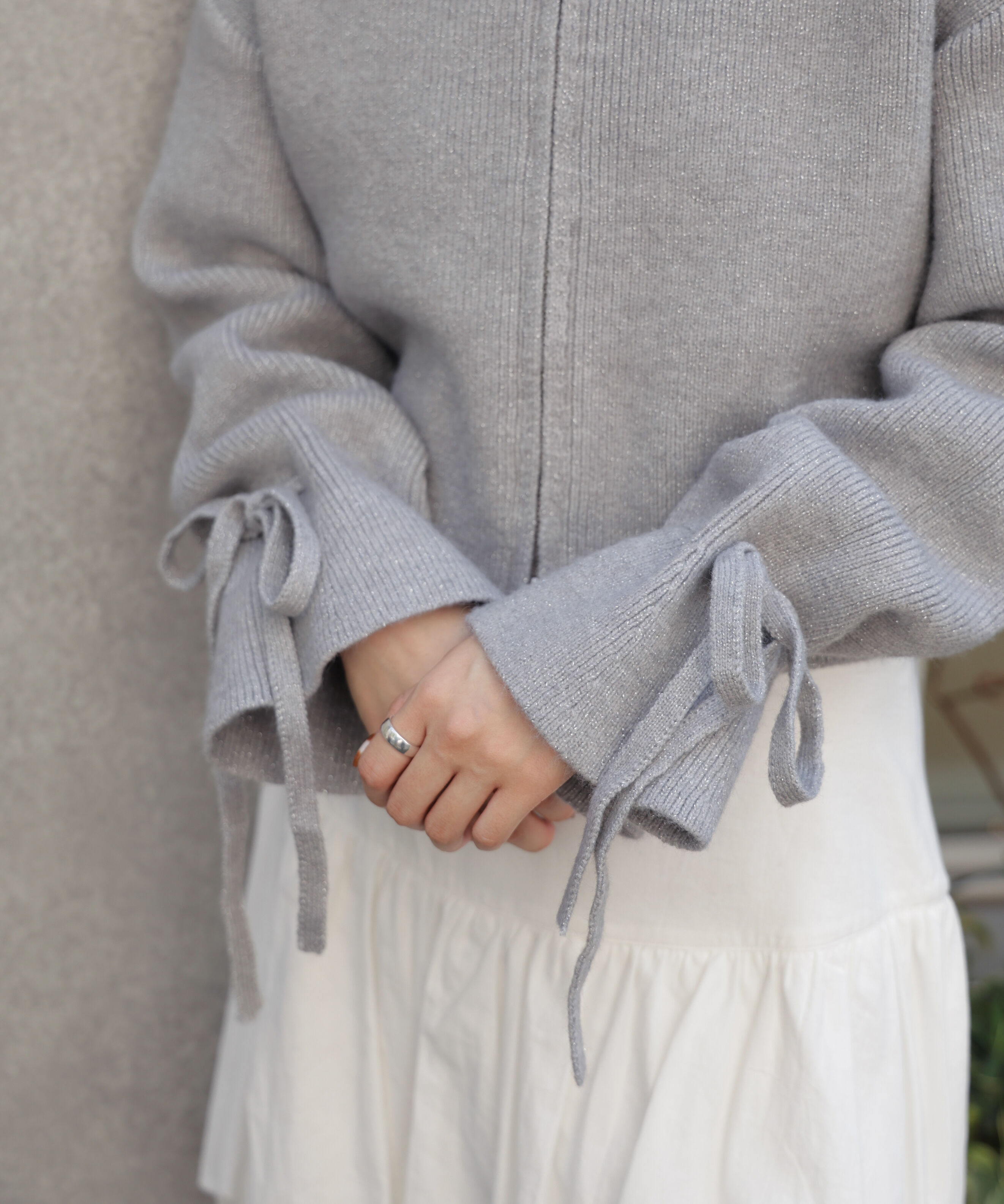  「ダブルジップキャンディスリーブカーディガン」|ニット・セーター|