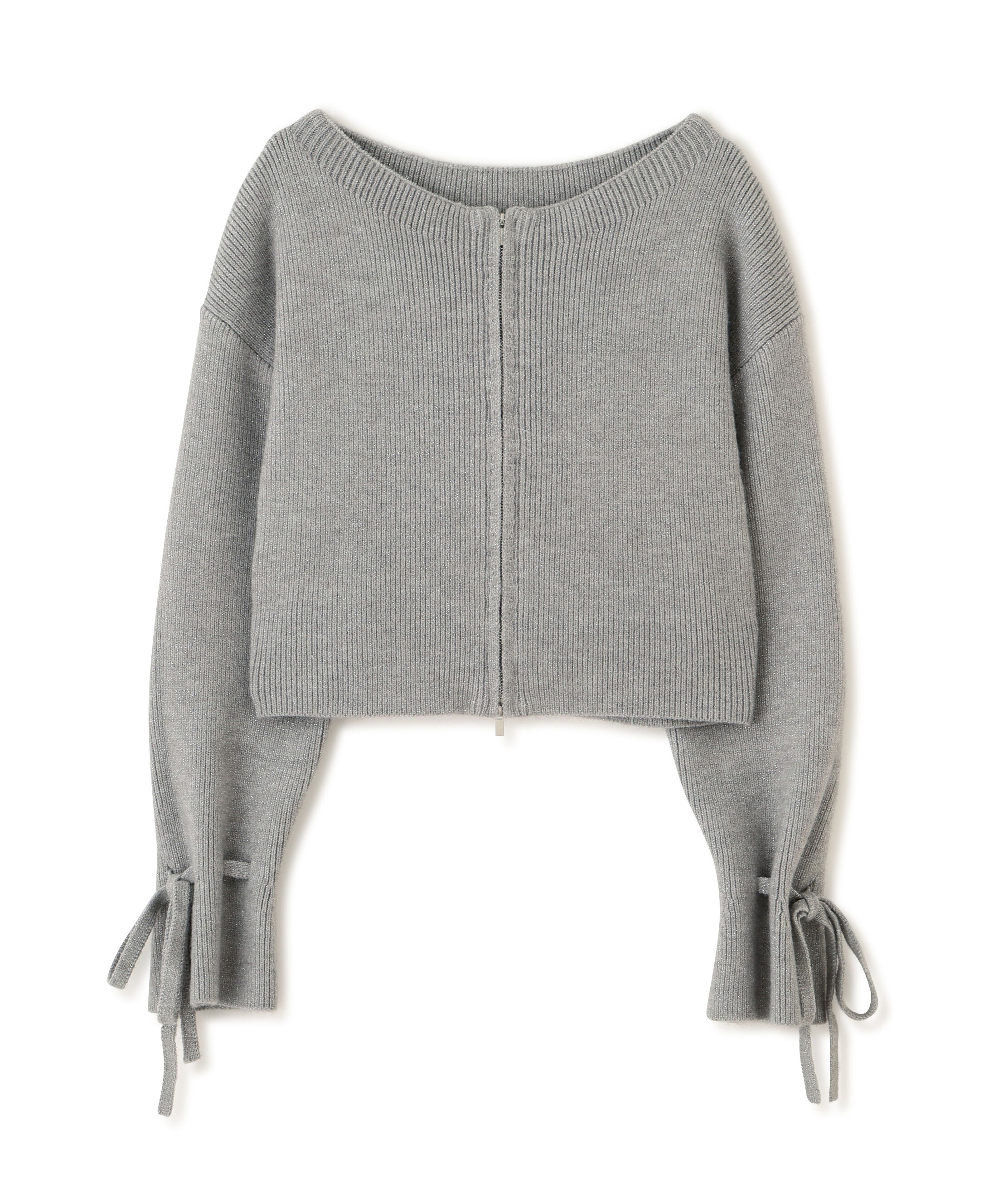  「ダブルジップキャンディスリーブカーディガン」|ニット・セーター|