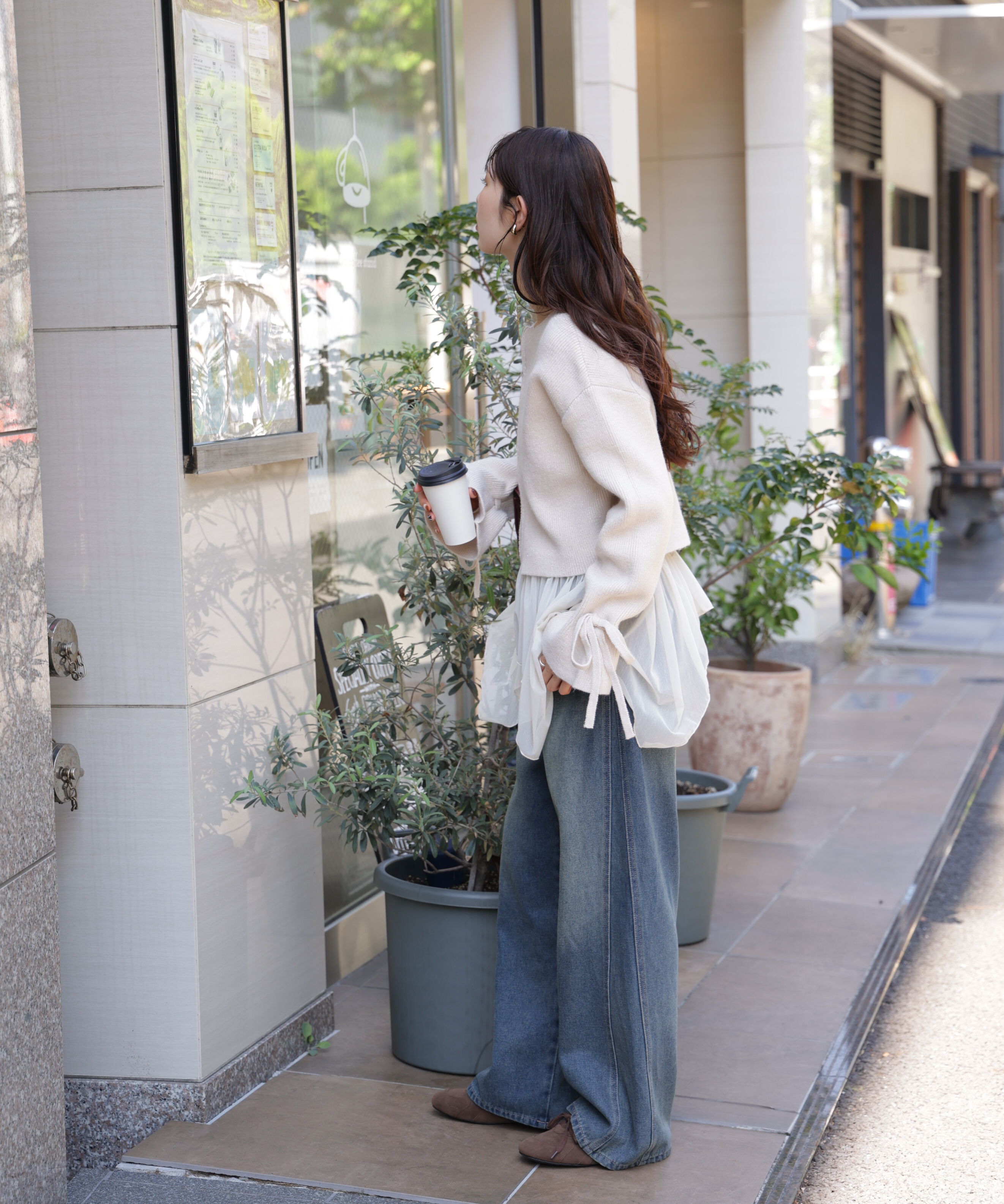  「ダブルジップキャンディスリーブカーディガン」|ニット・セーター|