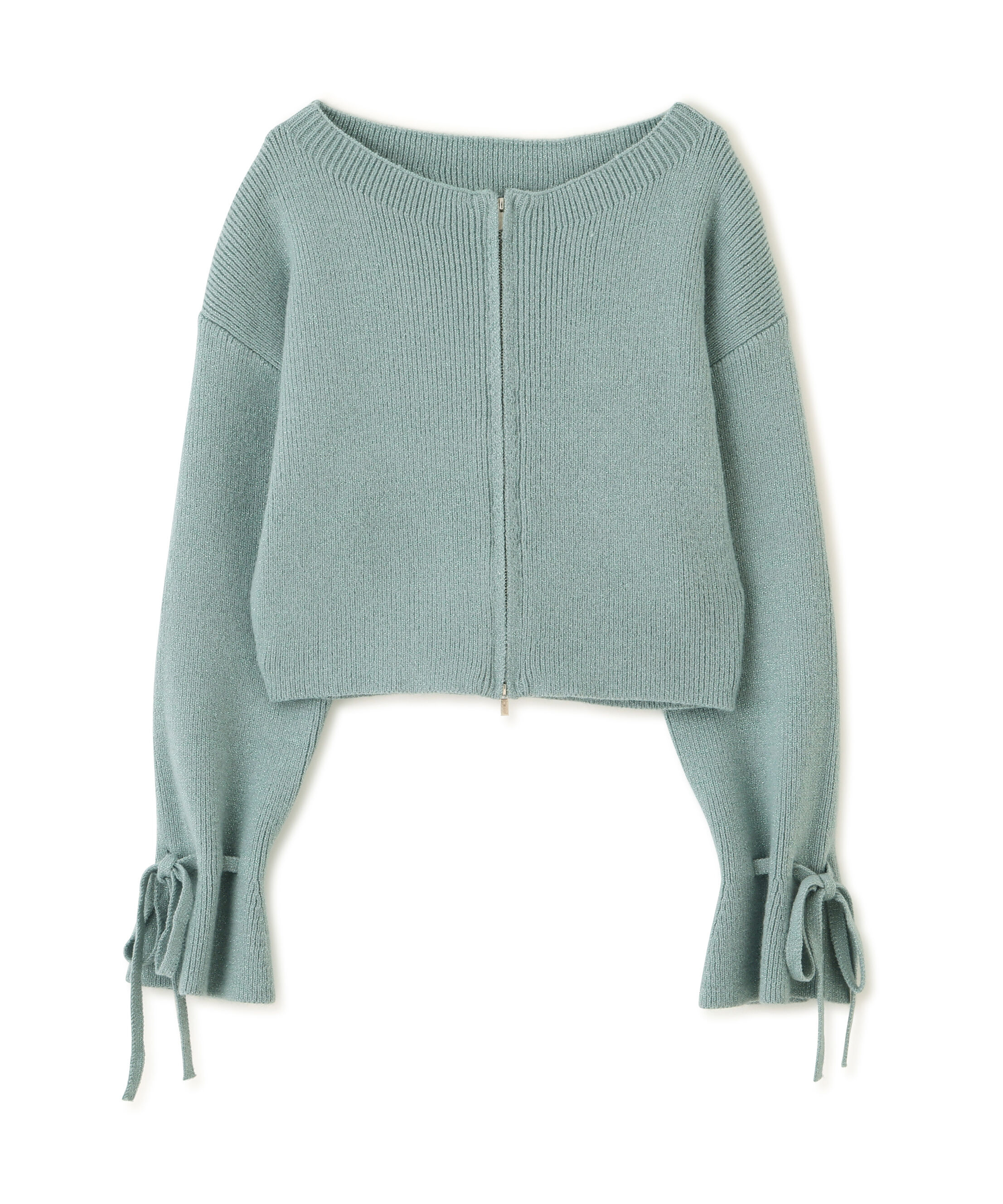  「ダブルジップキャンディスリーブカーディガン」|ニット・セーター|