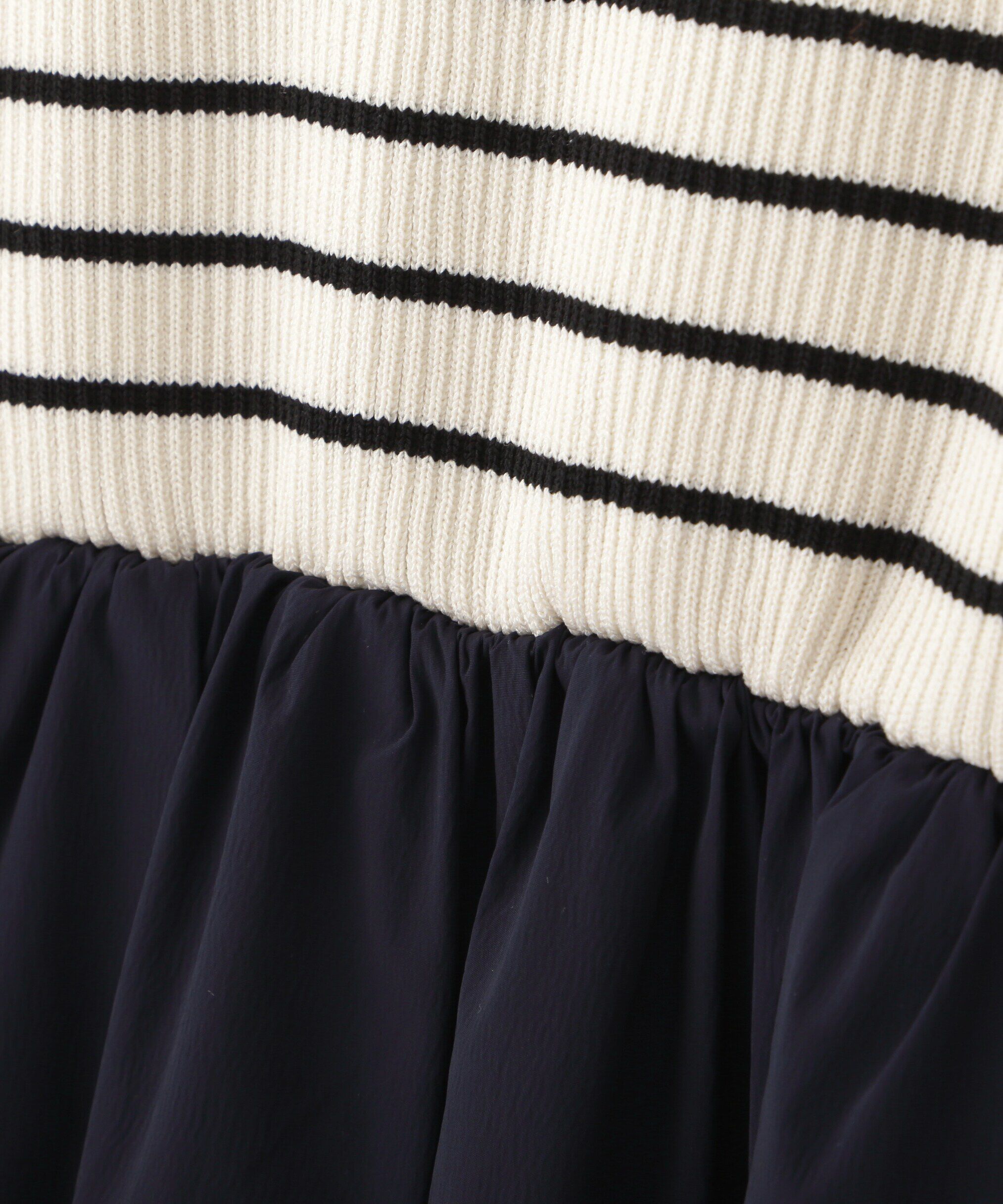  「ハーフジップニットドッキングワンピース」|ワンピース|