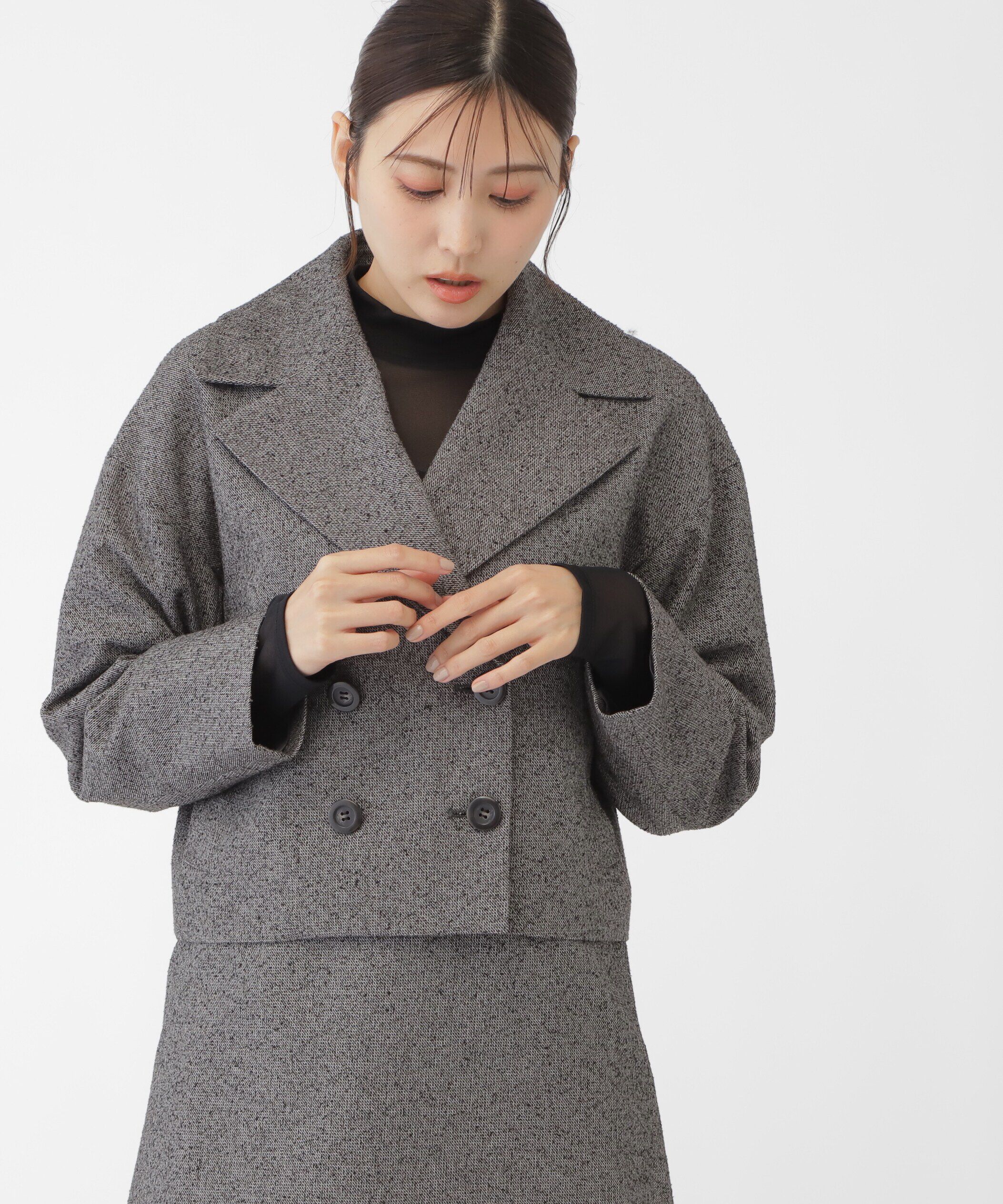  「ネップツイードビッグカラージャケット」|その他|