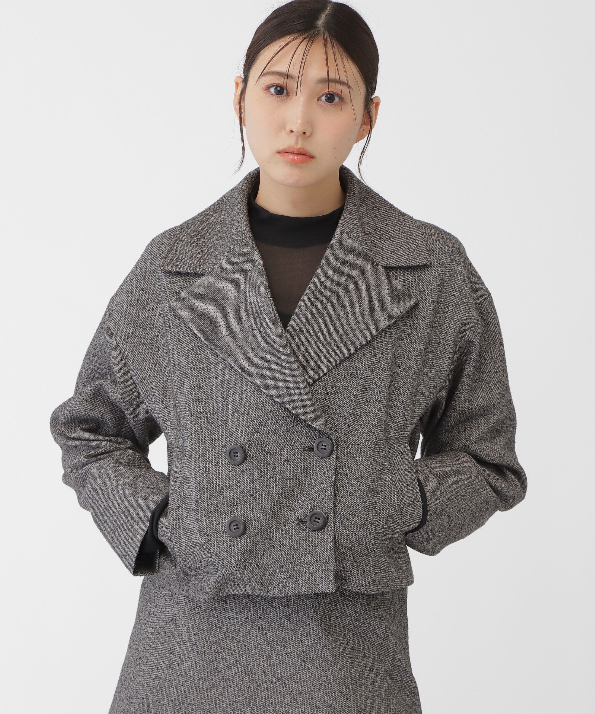  「ネップツイードビッグカラージャケット」|その他|