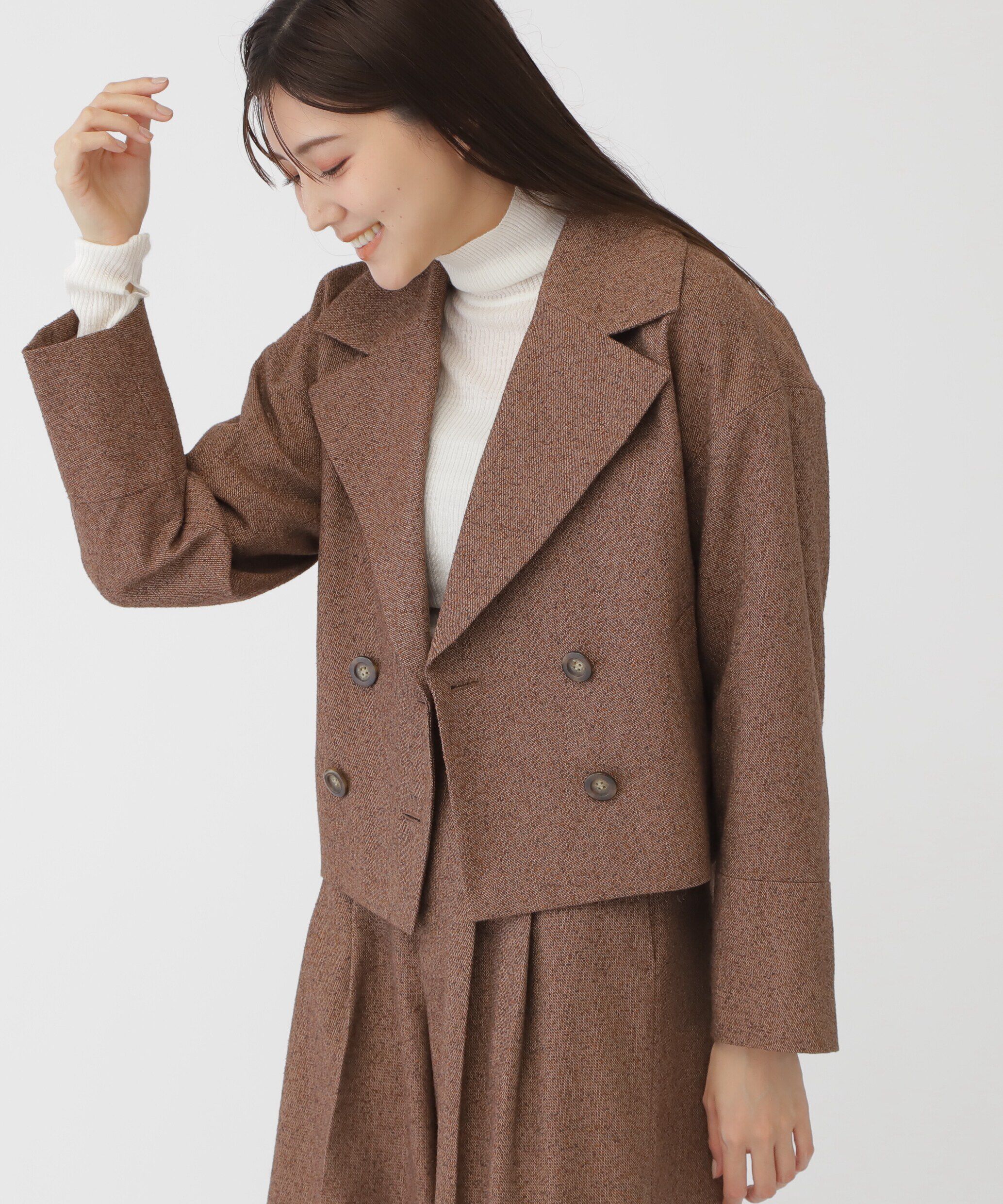  「ネップツイードビッグカラージャケット」|その他|