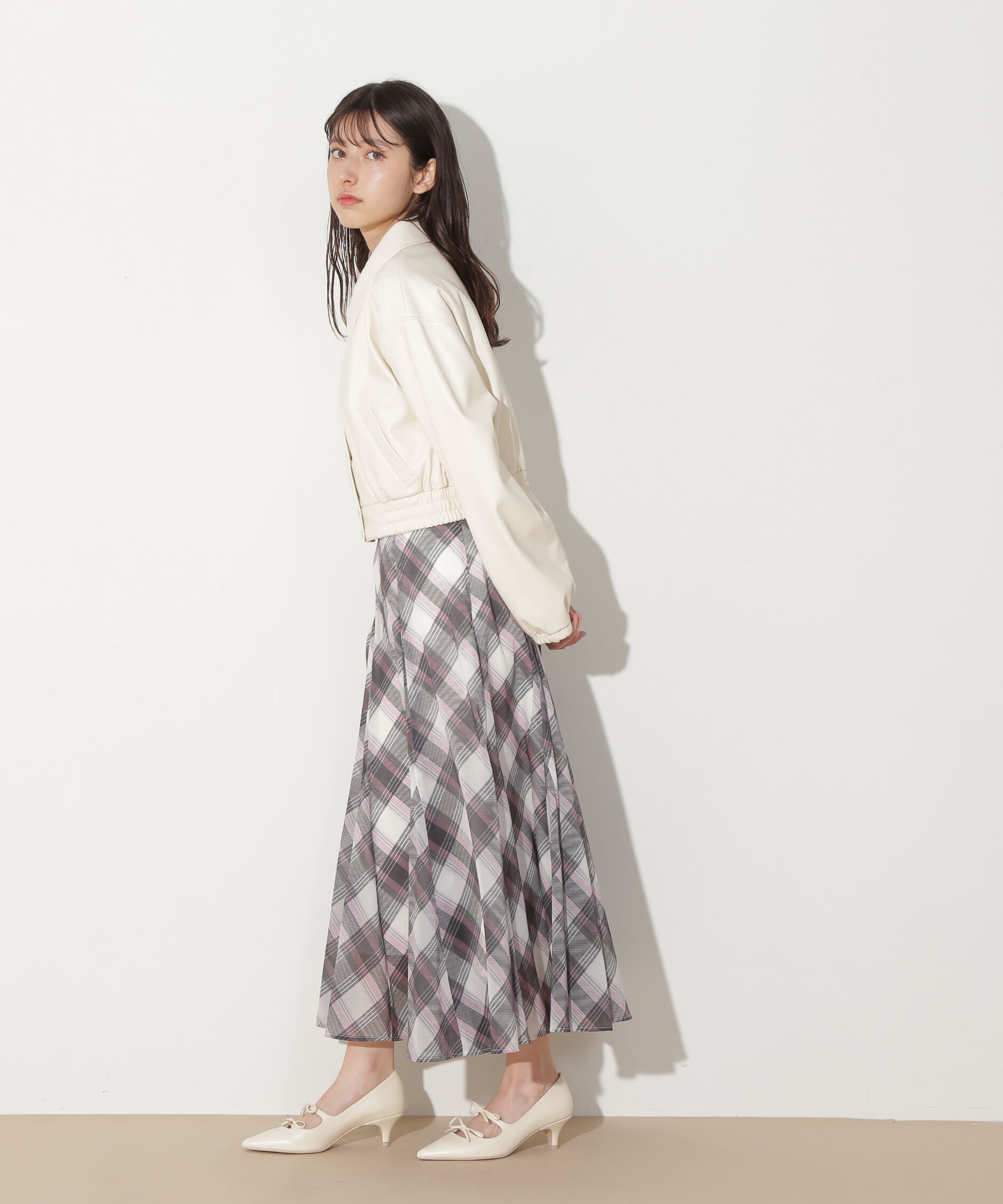  「フェイクレザーショートブルゾン」|その他|