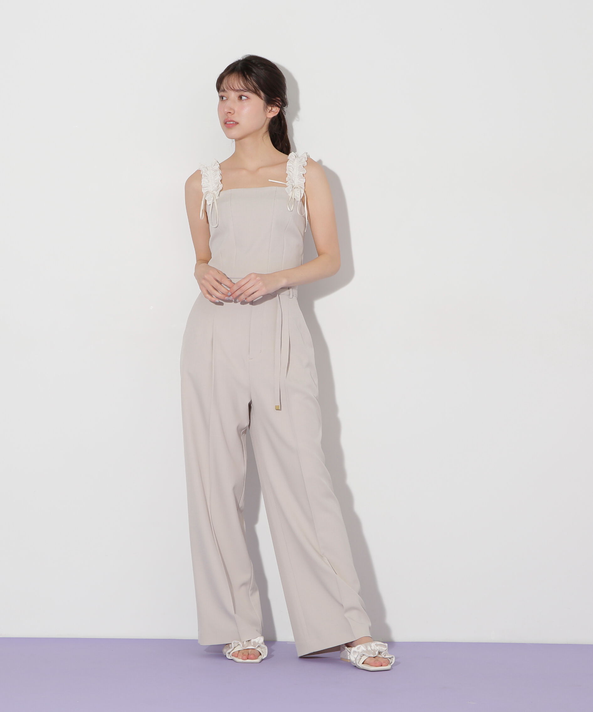  「〈セットアップ対応〉フリルショルダービスチェ」|シャツ・ブラウス|