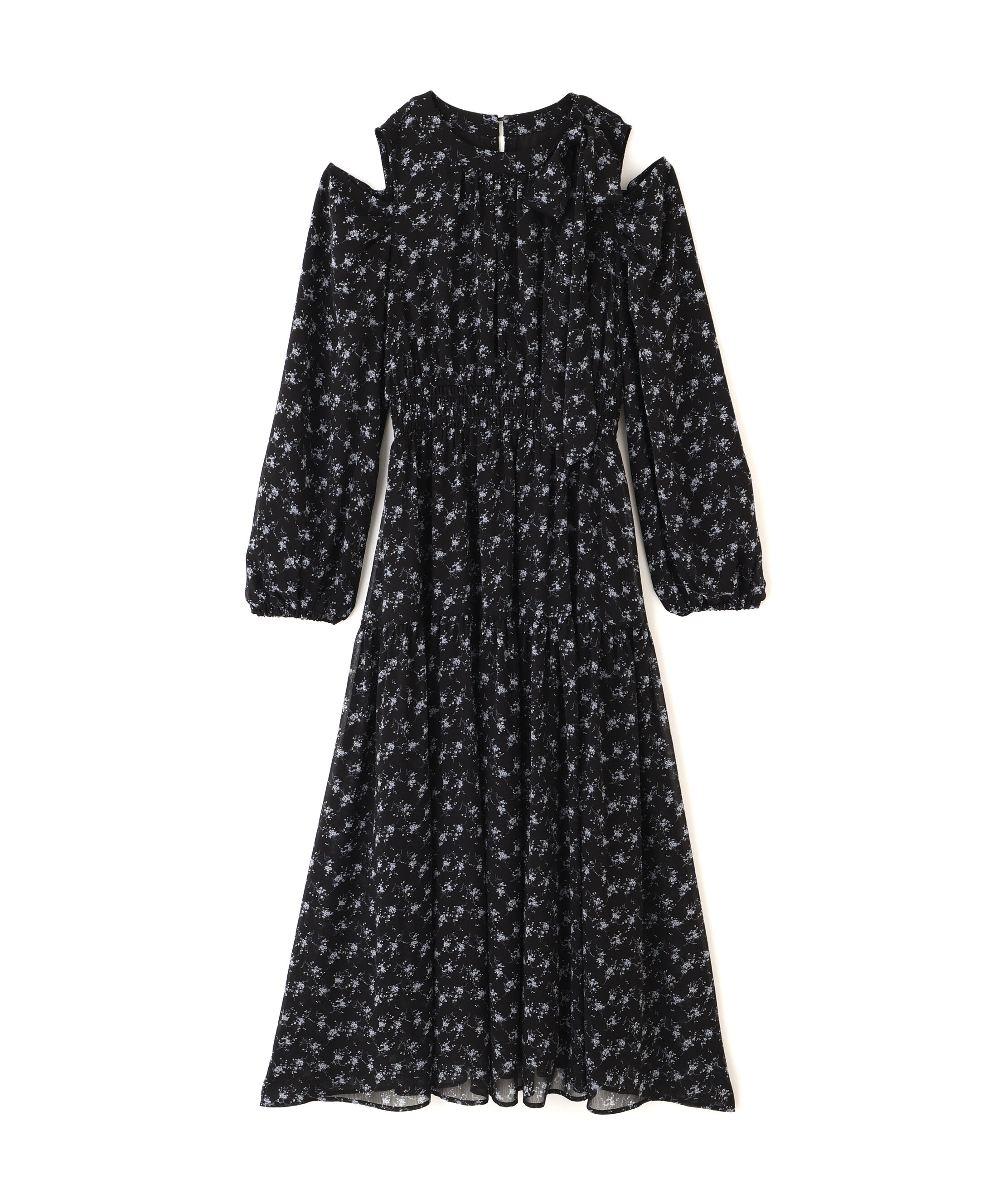  「小花柄ボウタイワンピース」|ワンピース|