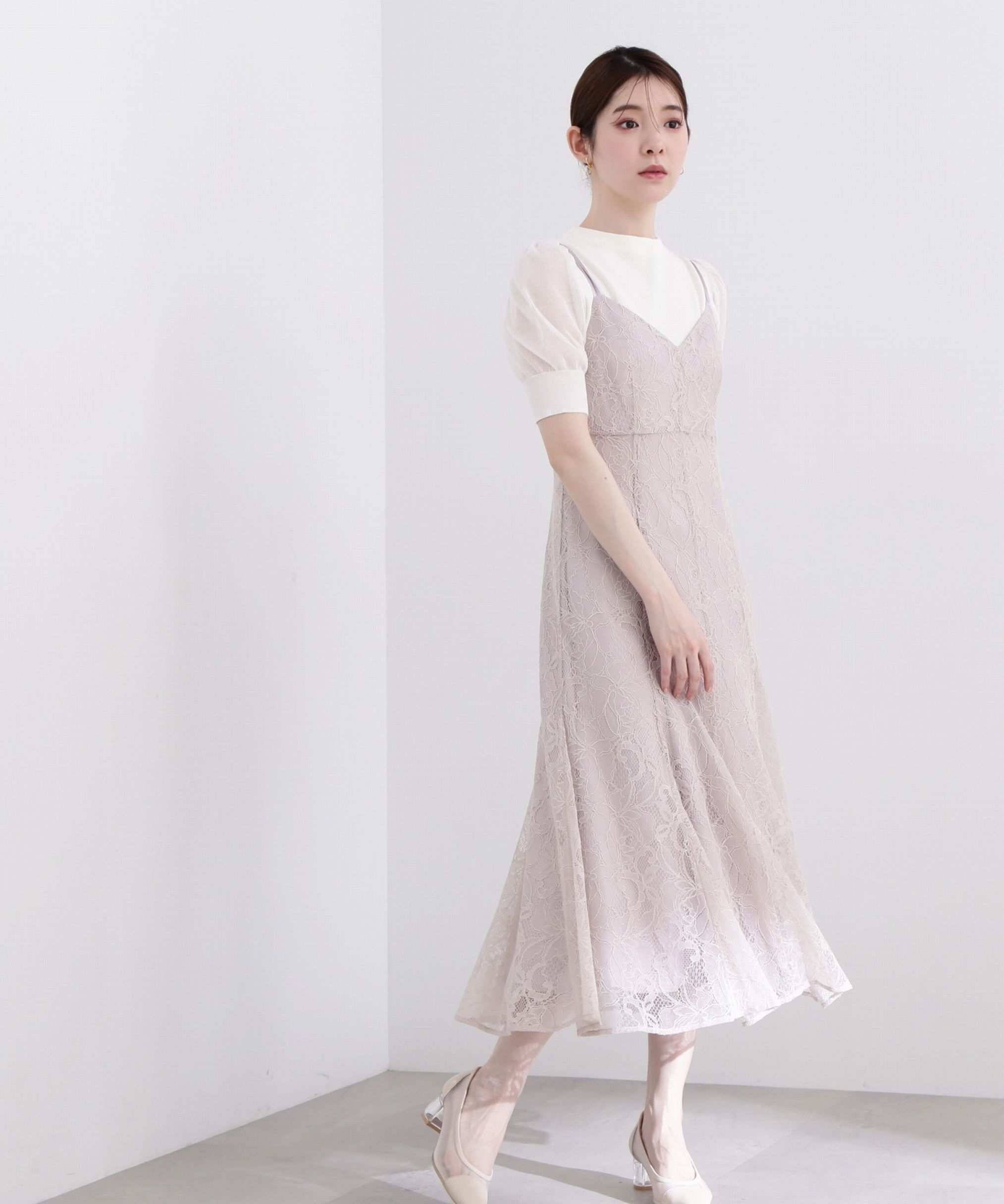 PROPORTION BODY DRESSING「《EDIT COLOGNE》マーメイドレースキャミワンピース WEB限定 24SS」|ワンピース|