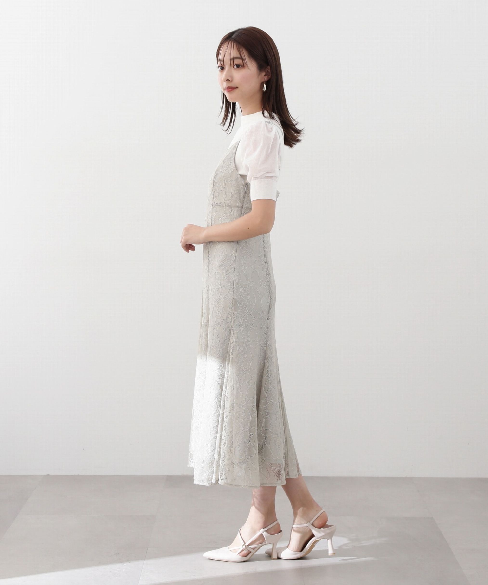 PROPORTION BODY DRESSING「《EDIT COLOGNE》マーメイドレースキャミワンピース WEB限定 24SS」|ワンピース|