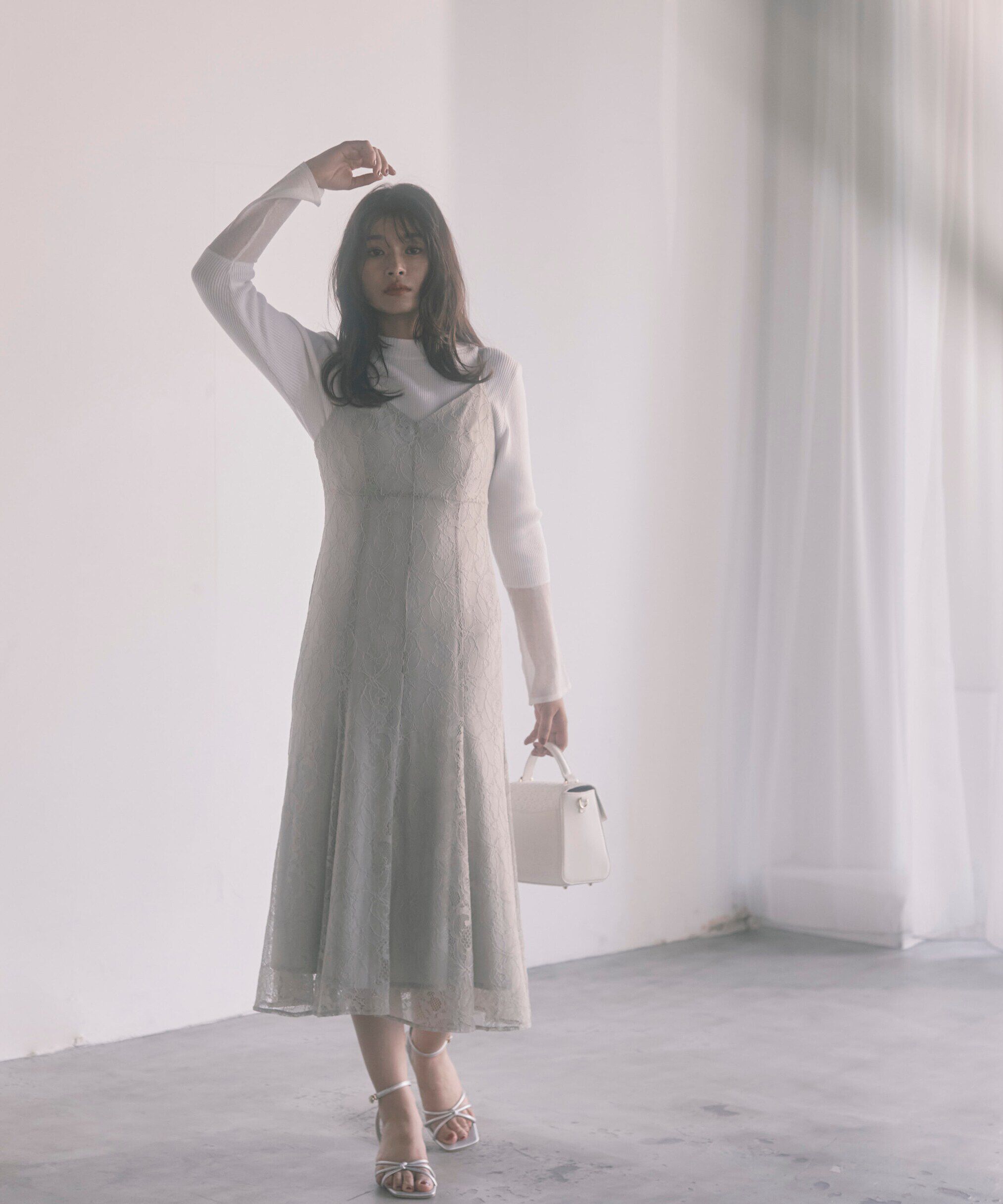 PROPORTION BODY DRESSING「《EDIT COLOGNE》マーメイドレースキャミワンピース WEB限定 24SS」|ワンピース|