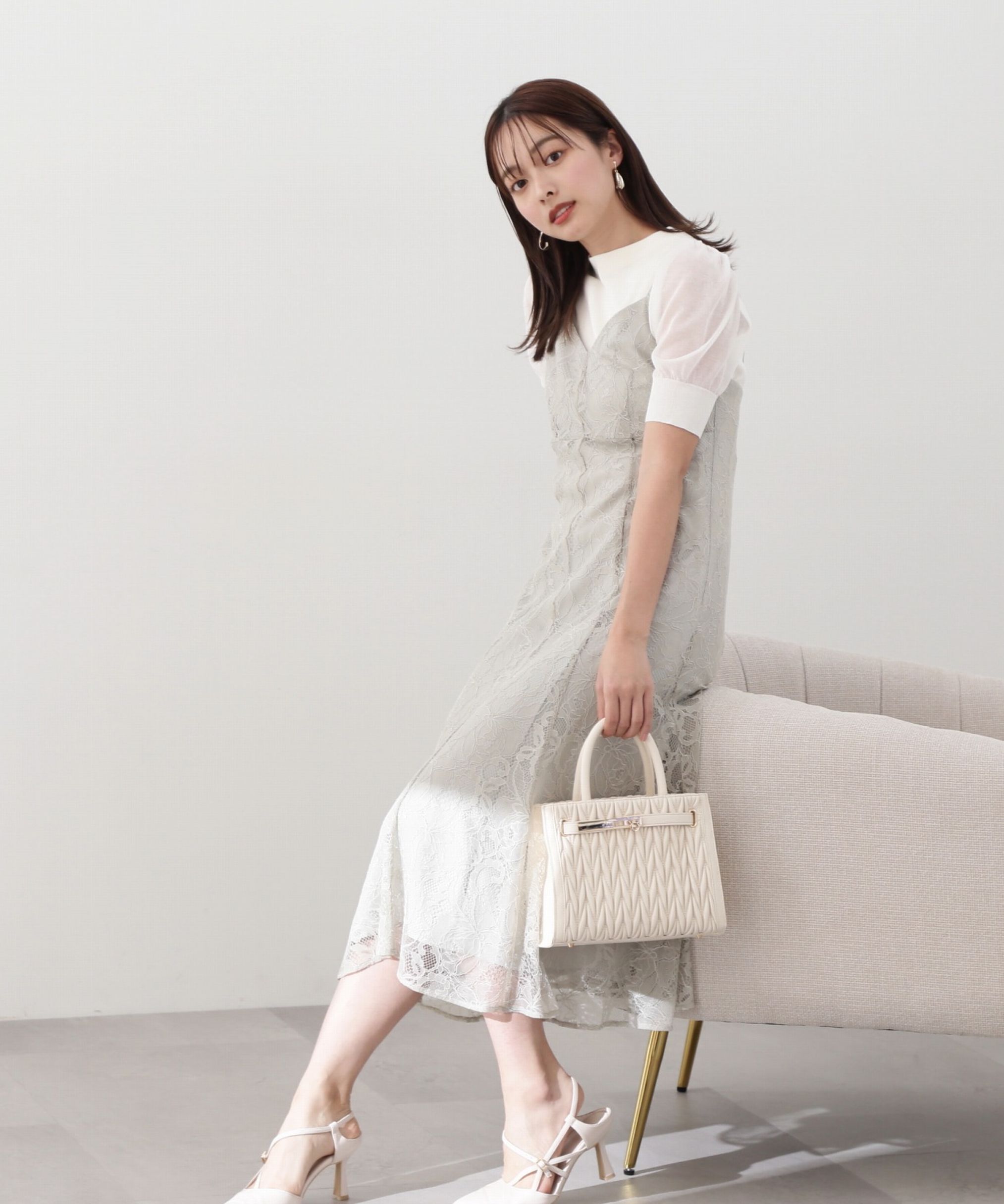 PROPORTION BODY DRESSING「《EDIT COLOGNE》マーメイドレースキャミワンピース WEB限定 24SS」|ワンピース|